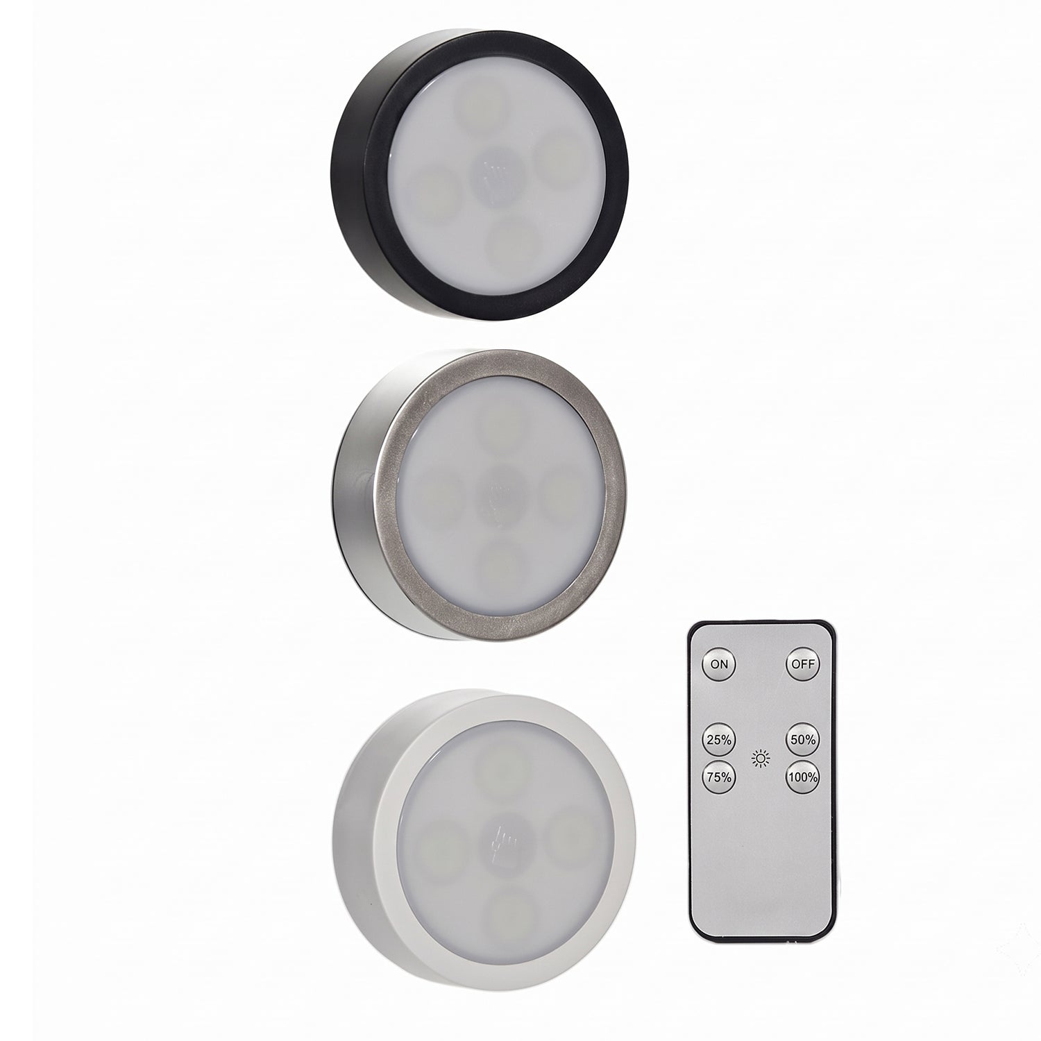 DICTROLUX - Set 3 Lampade LED a Batterie con Telecomando SmartLight