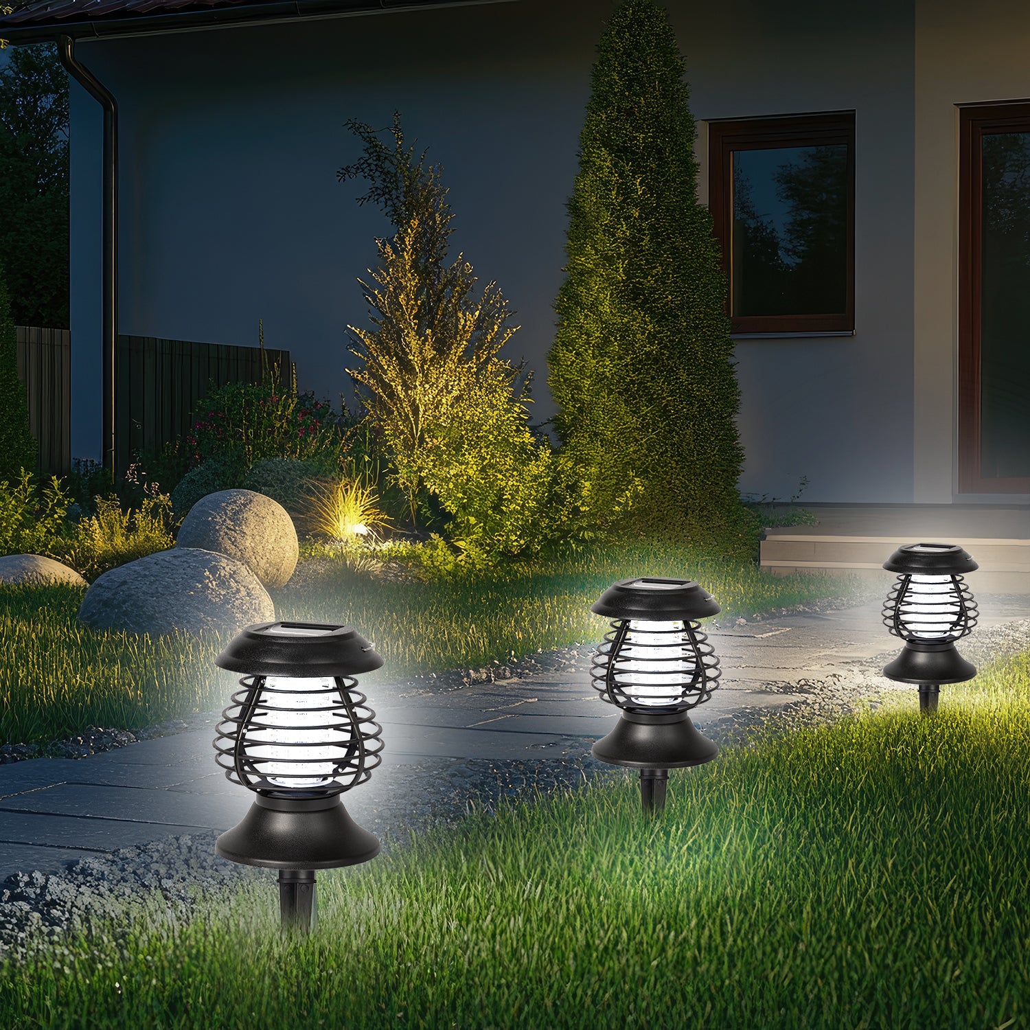 DICTROLUX - Lampada Solare 2 in 1 Antizanzare