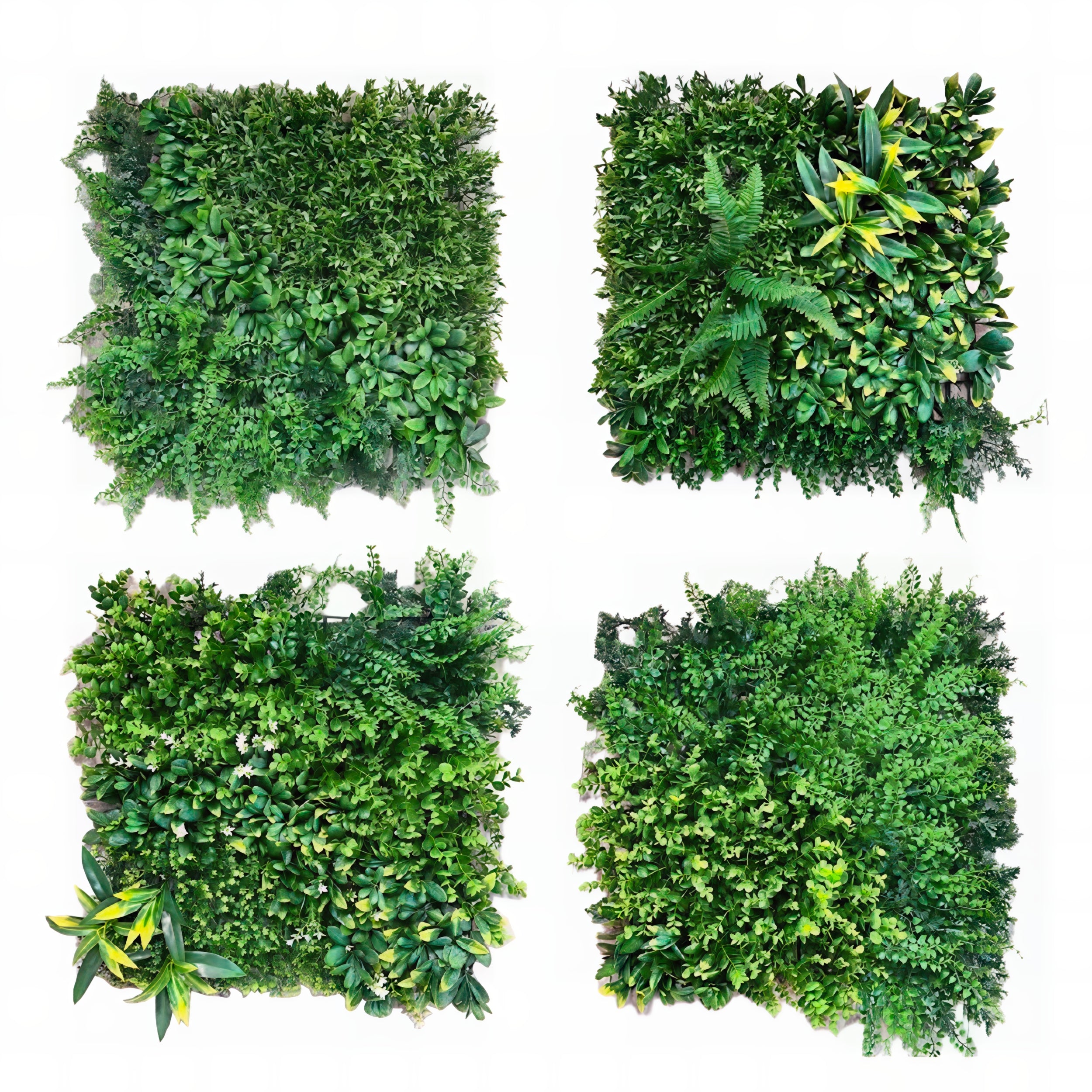 VESTIAMO CASA GIARDINO - Siepe Sintetica a Pannelli per Parete Giardino Verticale 100x100 cm - Set 4 Pannelli da 50x50 cm