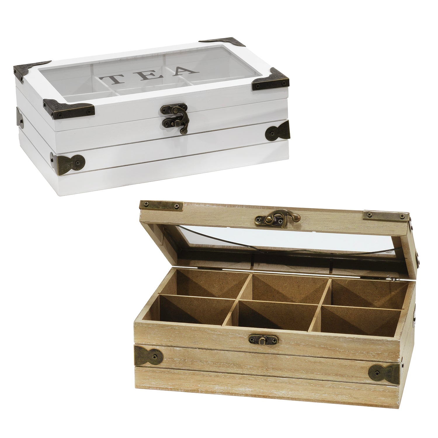 GUSTO CASA - Porta tisane in Mdf 6 scomparti - h8,5x24x16 cm