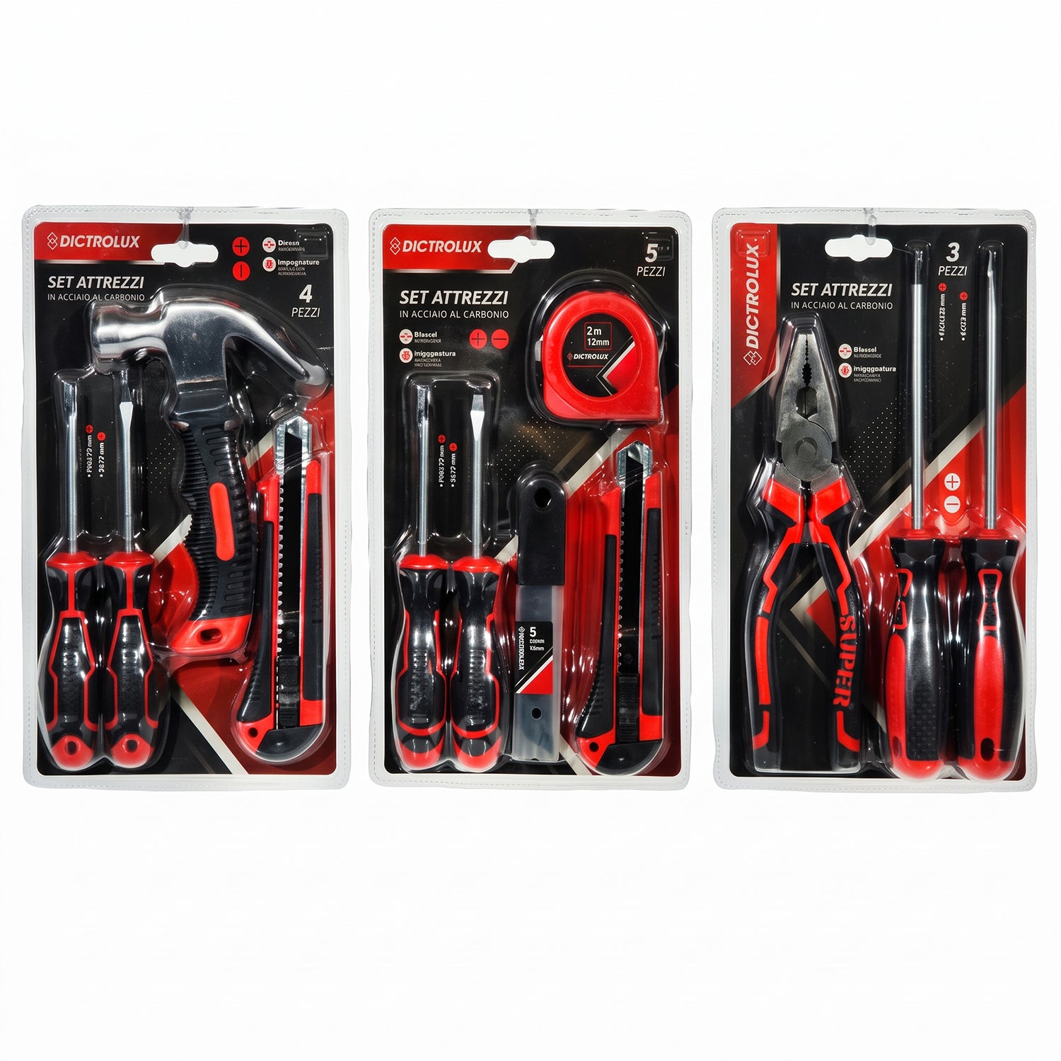 DICTROLUX - Set Attrezzi in Acciaio al Carbonio
