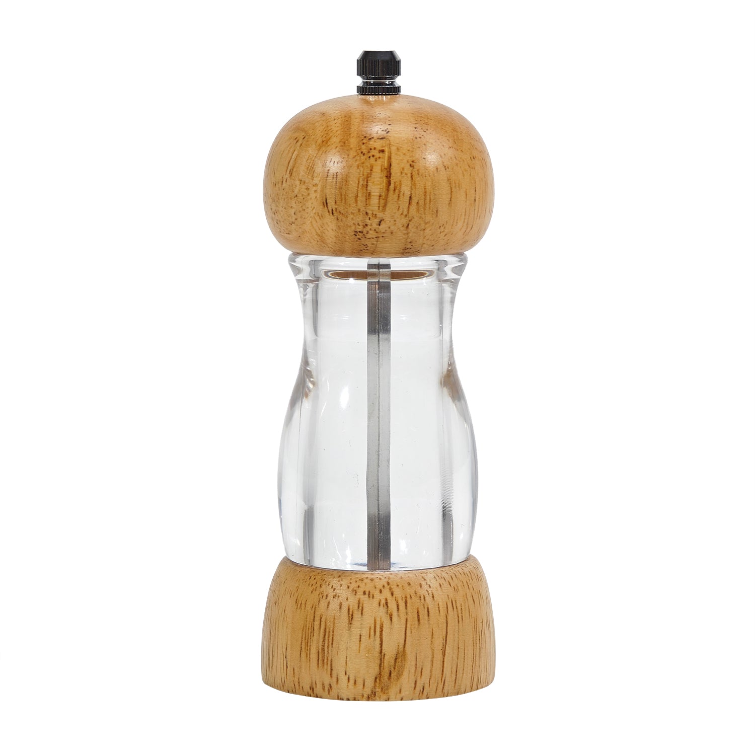 GUSTO CASA - Macina Sale e Pepe in Legno con Macina in Ceramica h16,5 cm diametro 6 cm