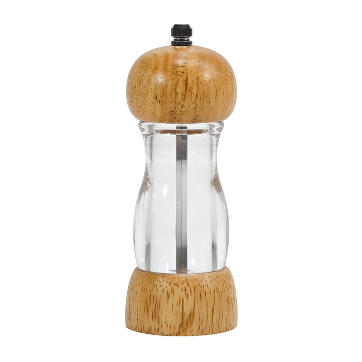 GUSTO CASA - Macina Sale e Pepe in Legno con Macina in Ceramica h16,5 cm diametro 6 cm