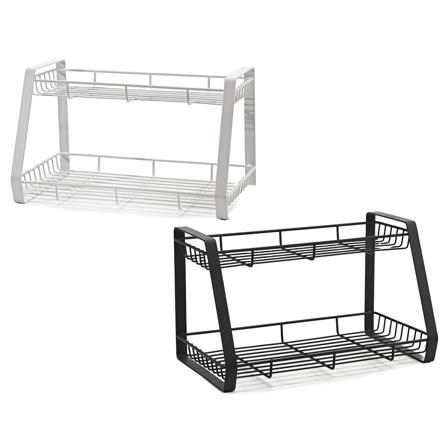 VESTIAMO CASA - Mensola Rettangolare in metallo 2 Ripiani - h18x30x16 cm