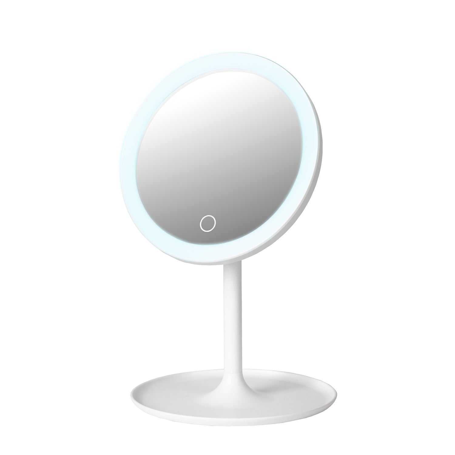 DICTROLUX - Specchio Luminoso 26 Led Touch Dimmerabile - h28 cm diametro 18 cm