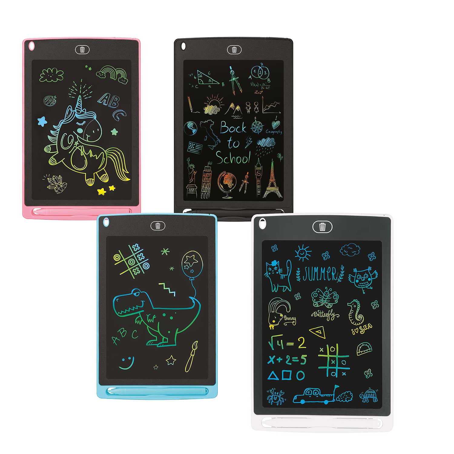 TU GIOCHI - Rainbow Pad Lavagnetta Magica LCD 10 Pollici Multicolore con Penna 3+ Anni