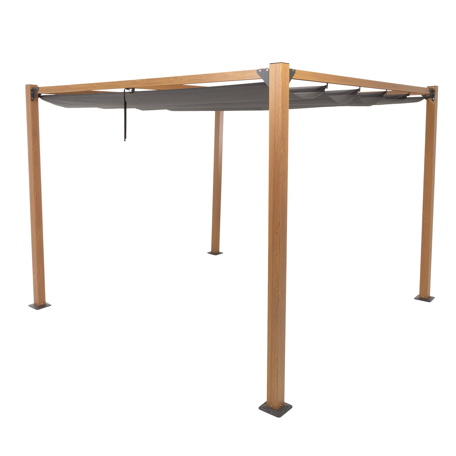 VESTIAMO CASA GIARDINO - Pergola da Giardino con Telo Retrattile Antracite 3x3 metri