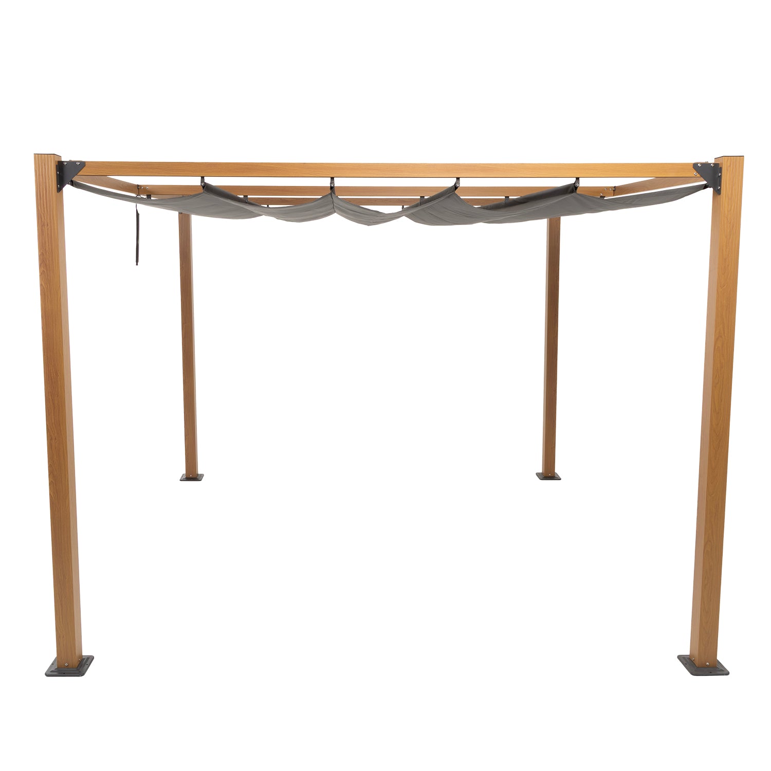 VESTIAMO CASA GIARDINO - Pergola da Giardino con Telo Retrattile Antracite 3x3 metri