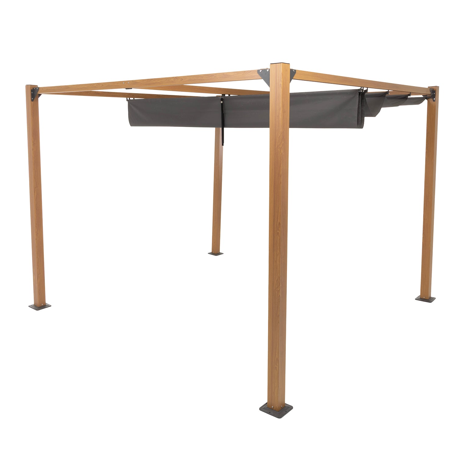 VESTIAMO CASA GIARDINO - Pergola da Giardino con Telo Retrattile Antracite 3x3 metri