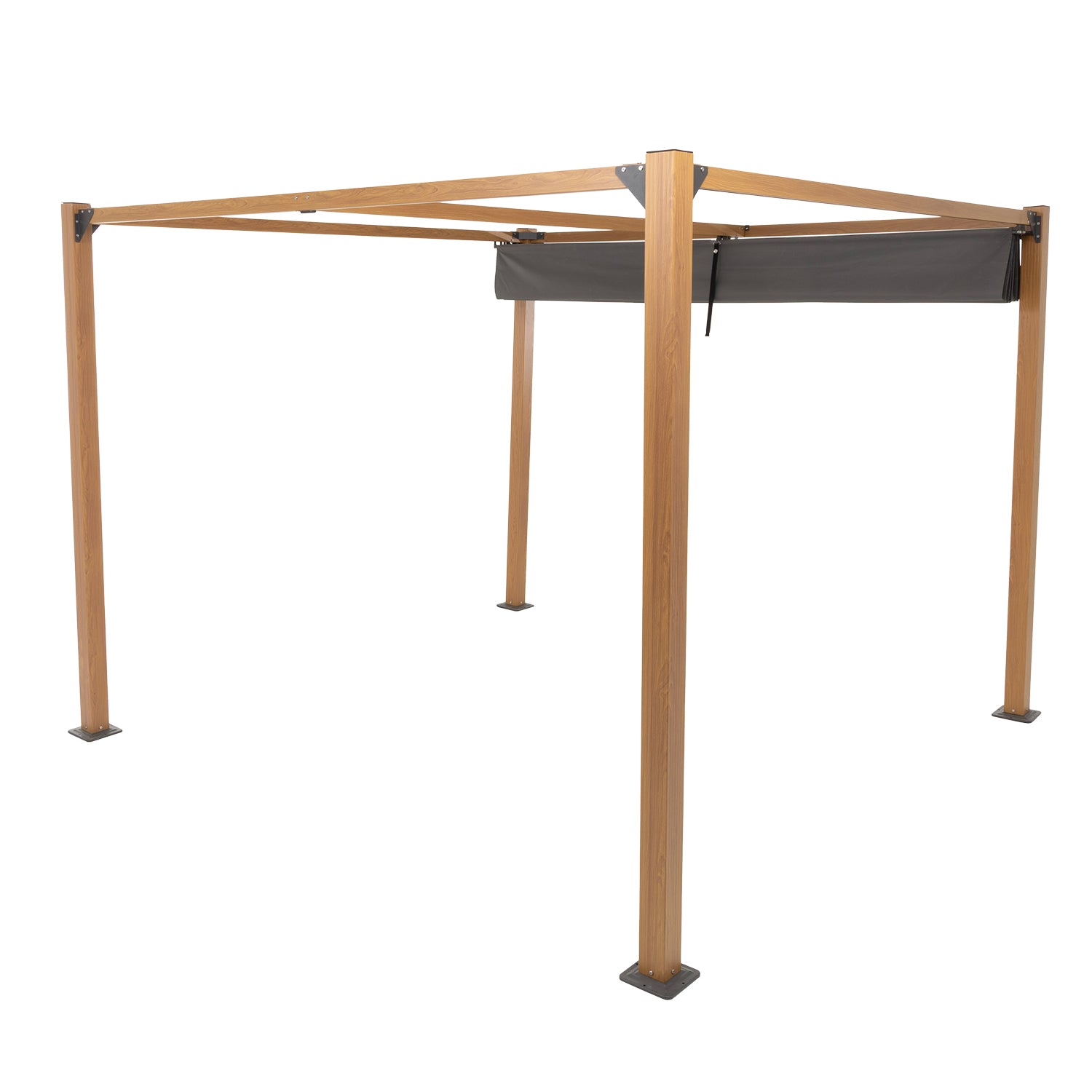 VESTIAMO CASA GIARDINO - Pergola da Giardino con Telo Retrattile Antracite 3x3 metri