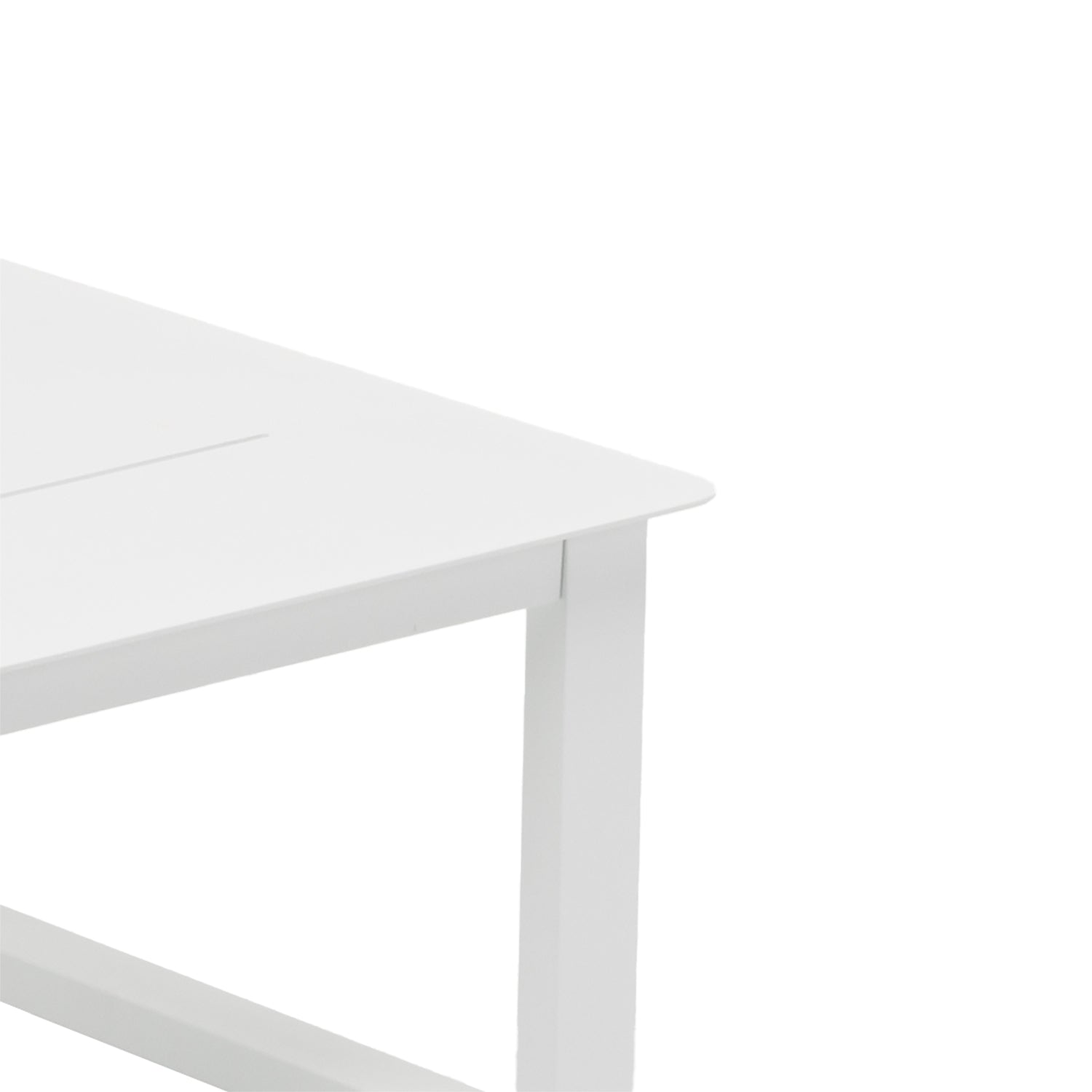 VESTIAMO CASA GIARDINO - Set da giardino 4 pezzi Struttura in Alluminio Bianco, braccioli in Polywood e cuscini Beige