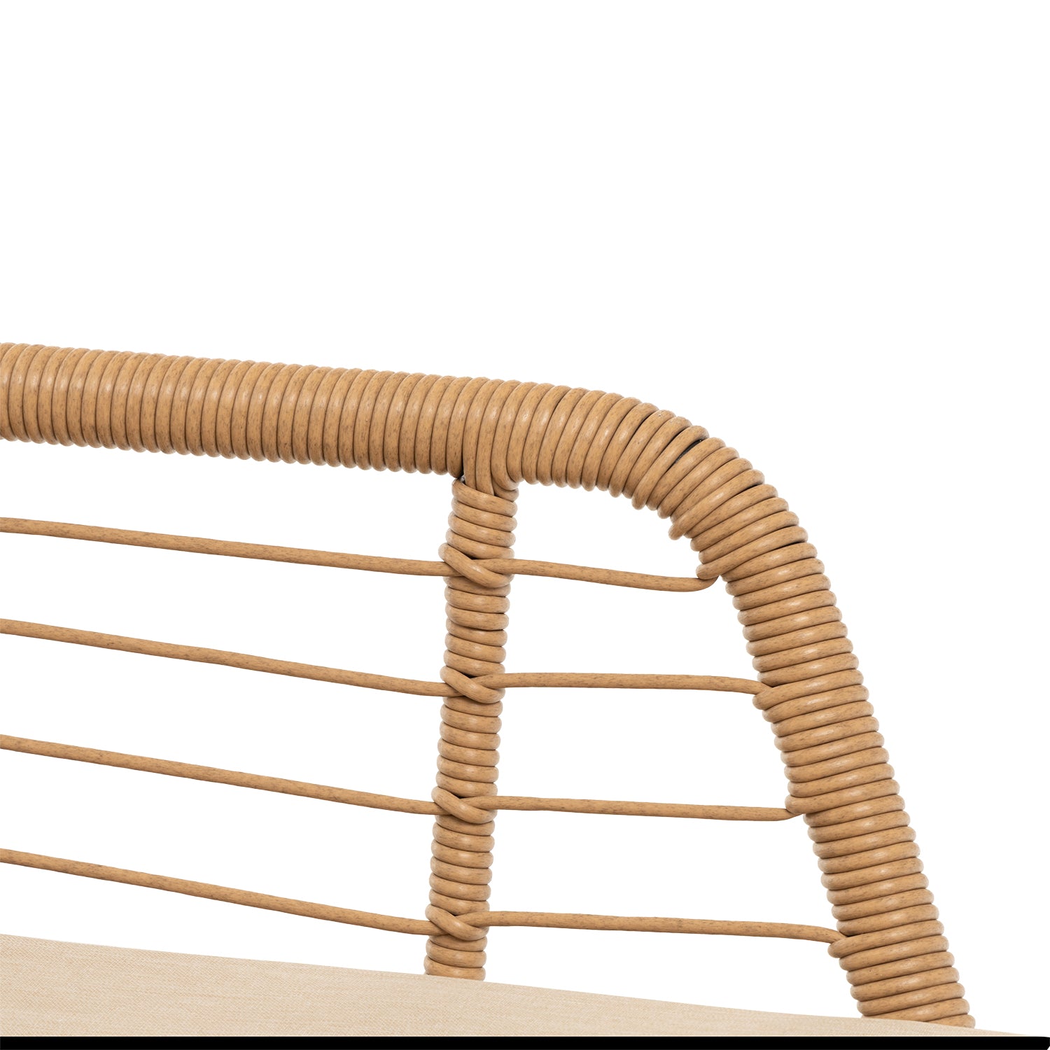 VESTIAMO CASA GIARDINO - Set da giardino 4 pezzi Struttura in Acciaio, con Intreccio in fibra sintetica effetto rattan Beige e Top in Vetro, cuscini inclusi