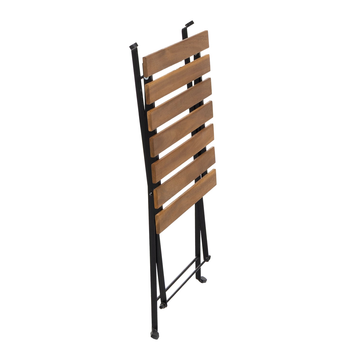 VESTIAMO CASA GIARDINO - Set giardino Bistrot Tavolo e 2 Sedie Richiudibili in Legno di Acacia e Acciaio