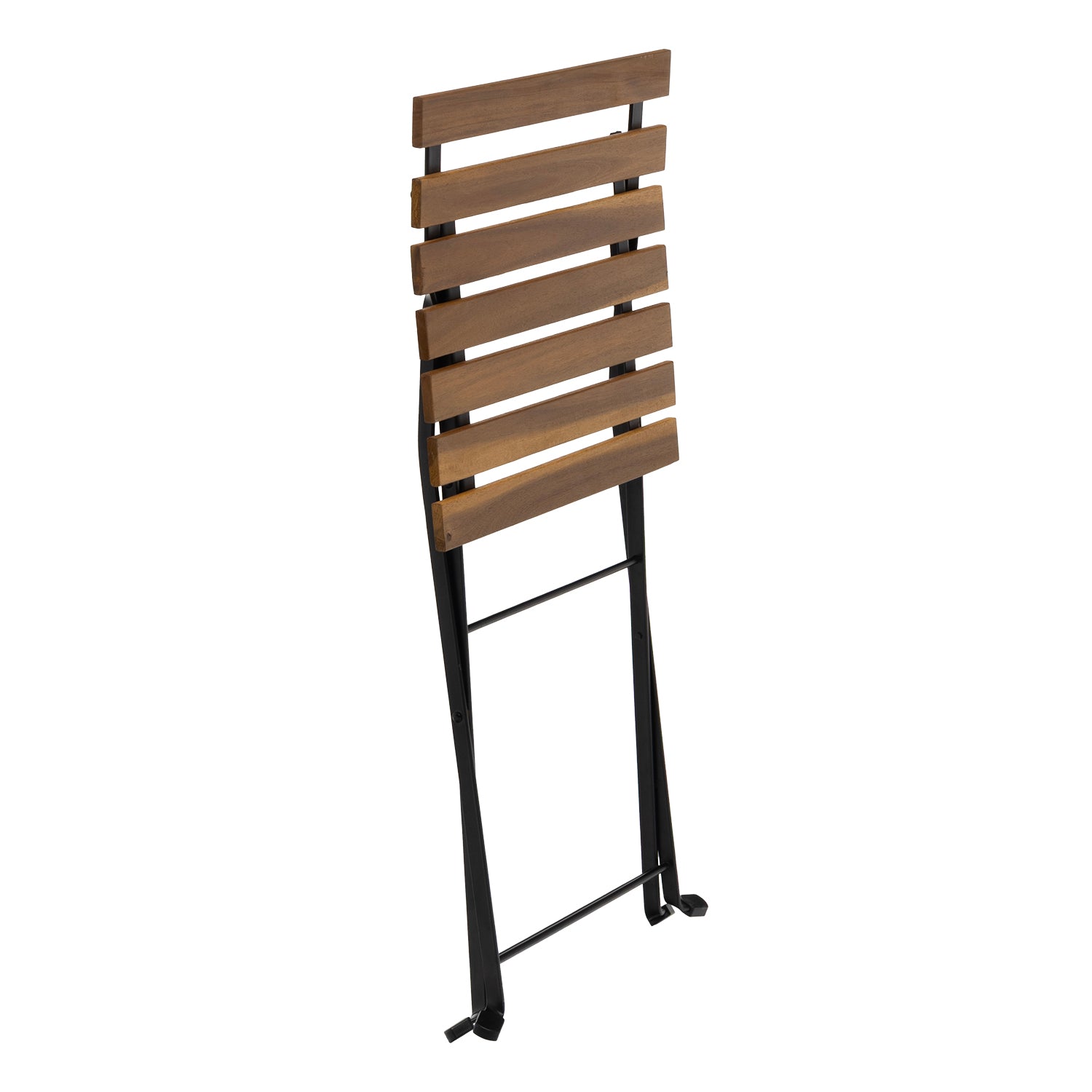 VESTIAMO CASA GIARDINO - Set giardino Bistrot Tavolo e 2 Sedie Richiudibili in Legno di Acacia e Acciaio