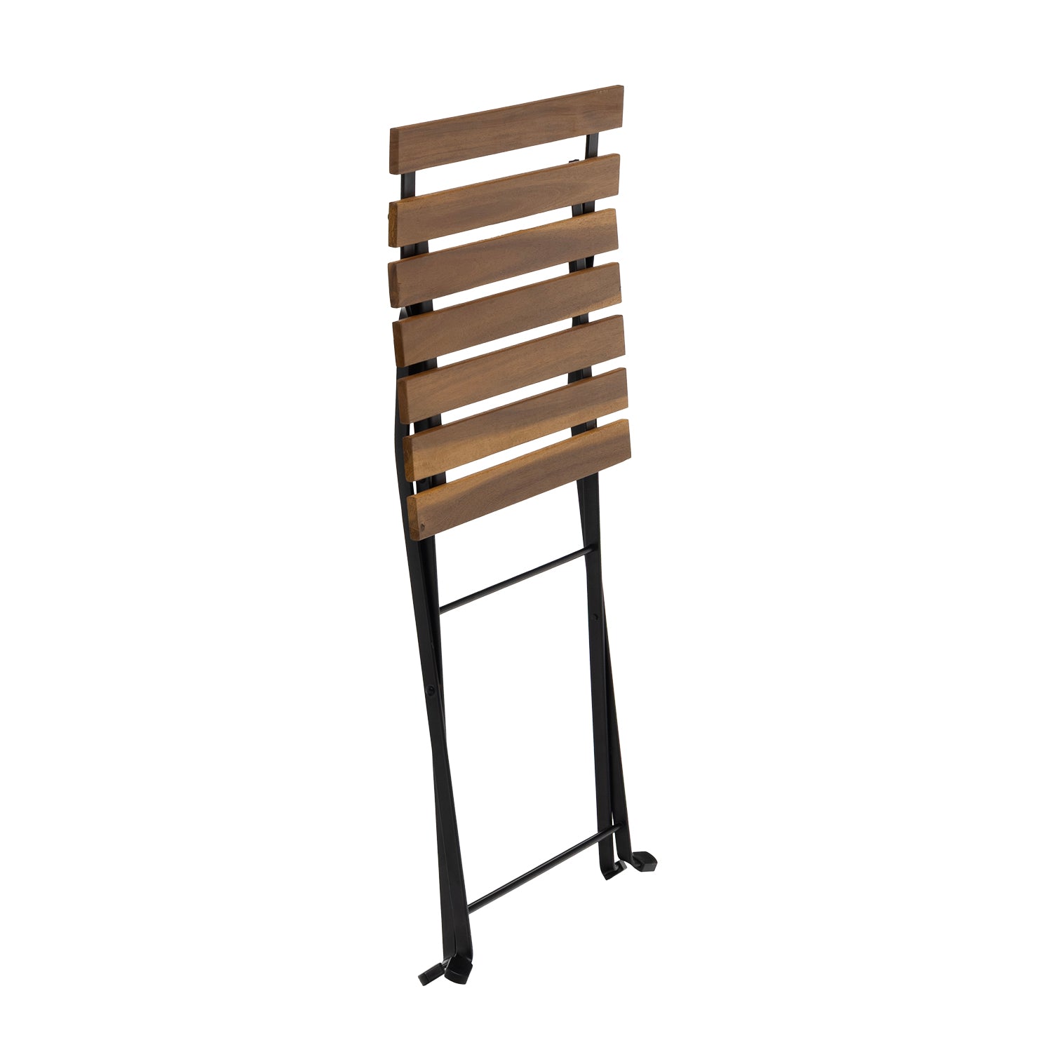VESTIAMO CASA GIARDINO - Set Tavolo da Giardino 4 Sedie Richiudibili in Legno di Acacia e Metallo