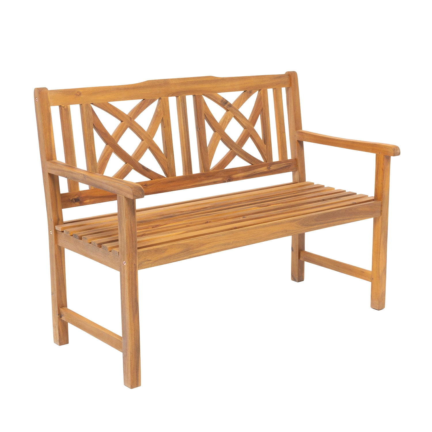 VESTIAMO CASA GIARDINO - Panchina da Giardino in Legno di Acacia - h91x120x62 cm