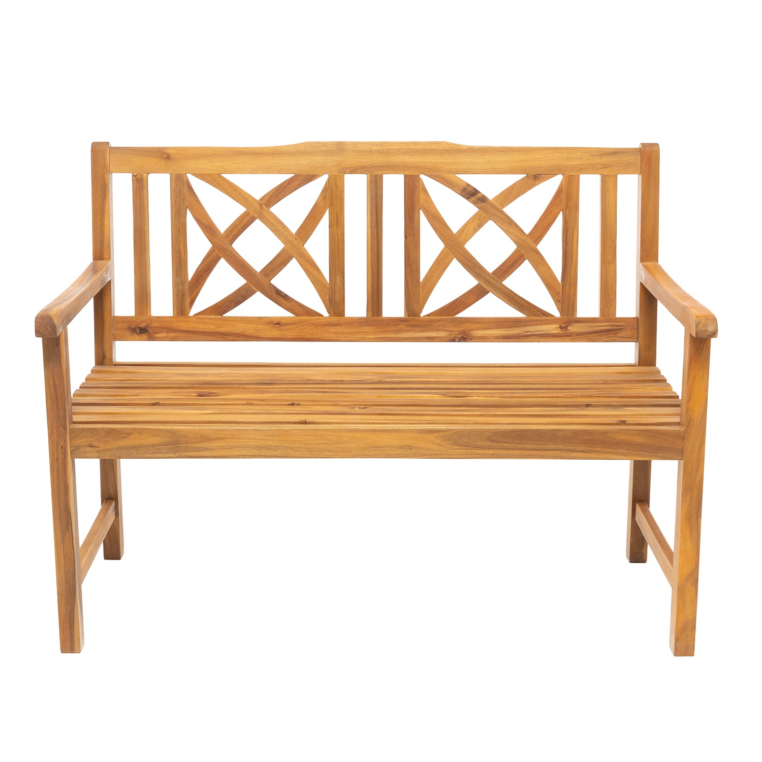 VESTIAMO CASA GIARDINO - Panchina da Giardino in Legno di Acacia - h91x120x62 cm