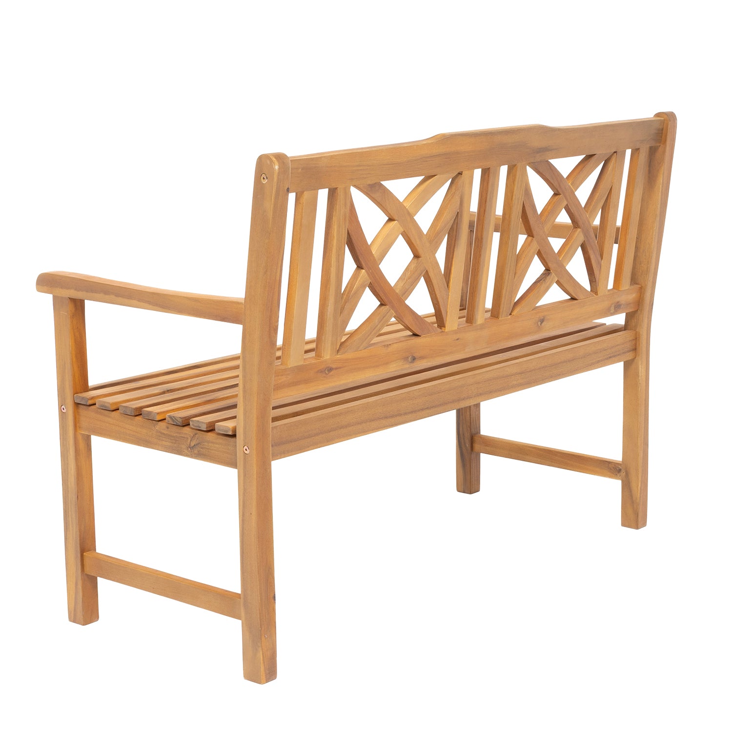 VESTIAMO CASA GIARDINO - Panchina da Giardino in Legno di Acacia - h91x120x62 cm