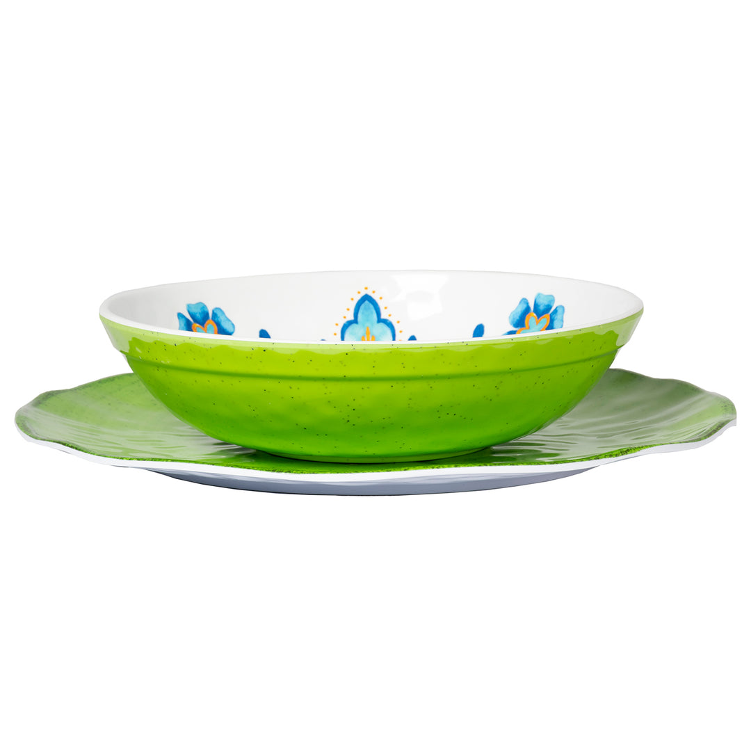 GUSTO CASA - Servizio di piatti in melamina Maioliche 8 pezzi – On Line Happy Casa Store