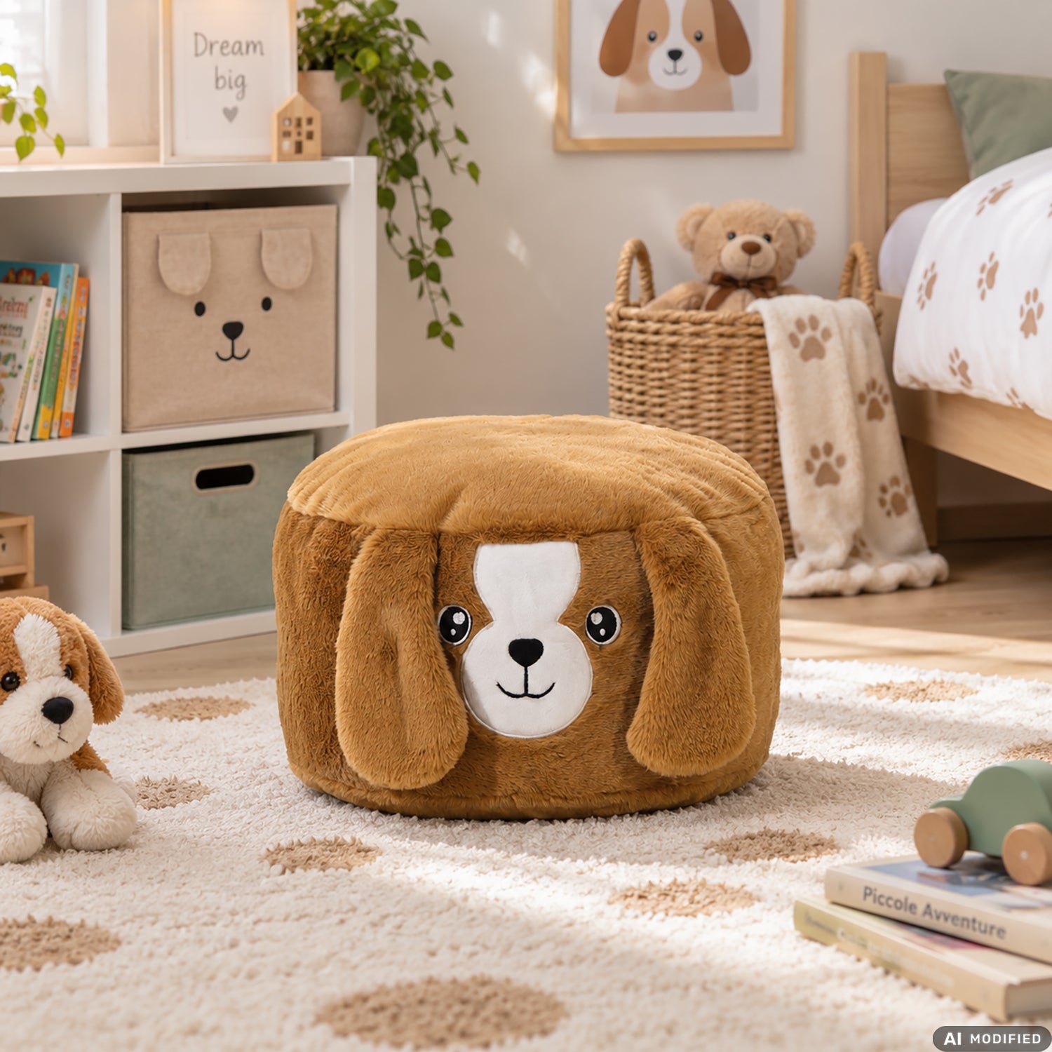VESTIAMO CASA - Pouf Animali in Peluche Linea Baby Cute 36x40 cm