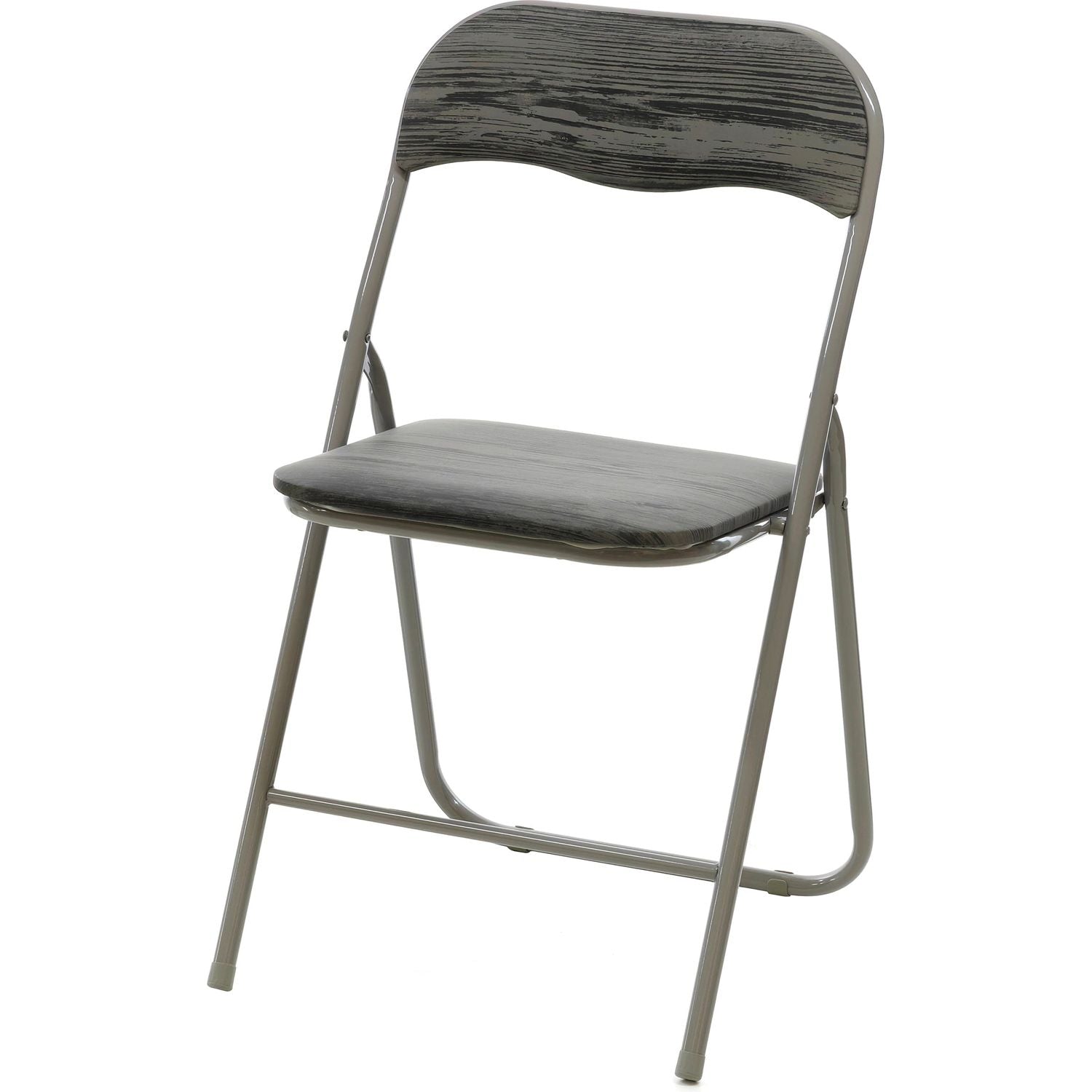 VESTIAMO CASA - Sedia Pieghevole Grigio Effetto Legno - h78x44x43 cm