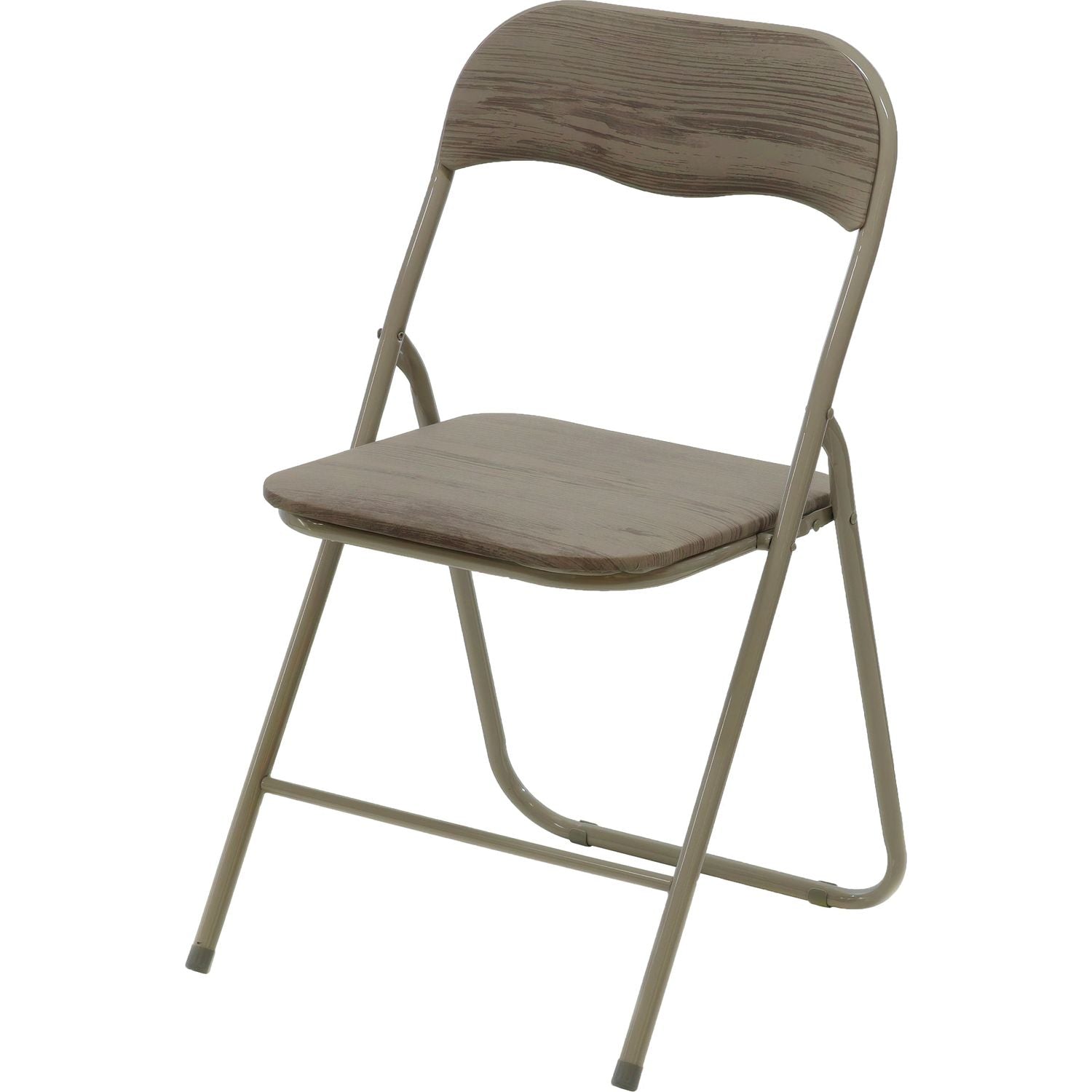 VESTIAMO CASA - Sedia Pieghevole Tortora Effetto Legno - h78x44x43 cm