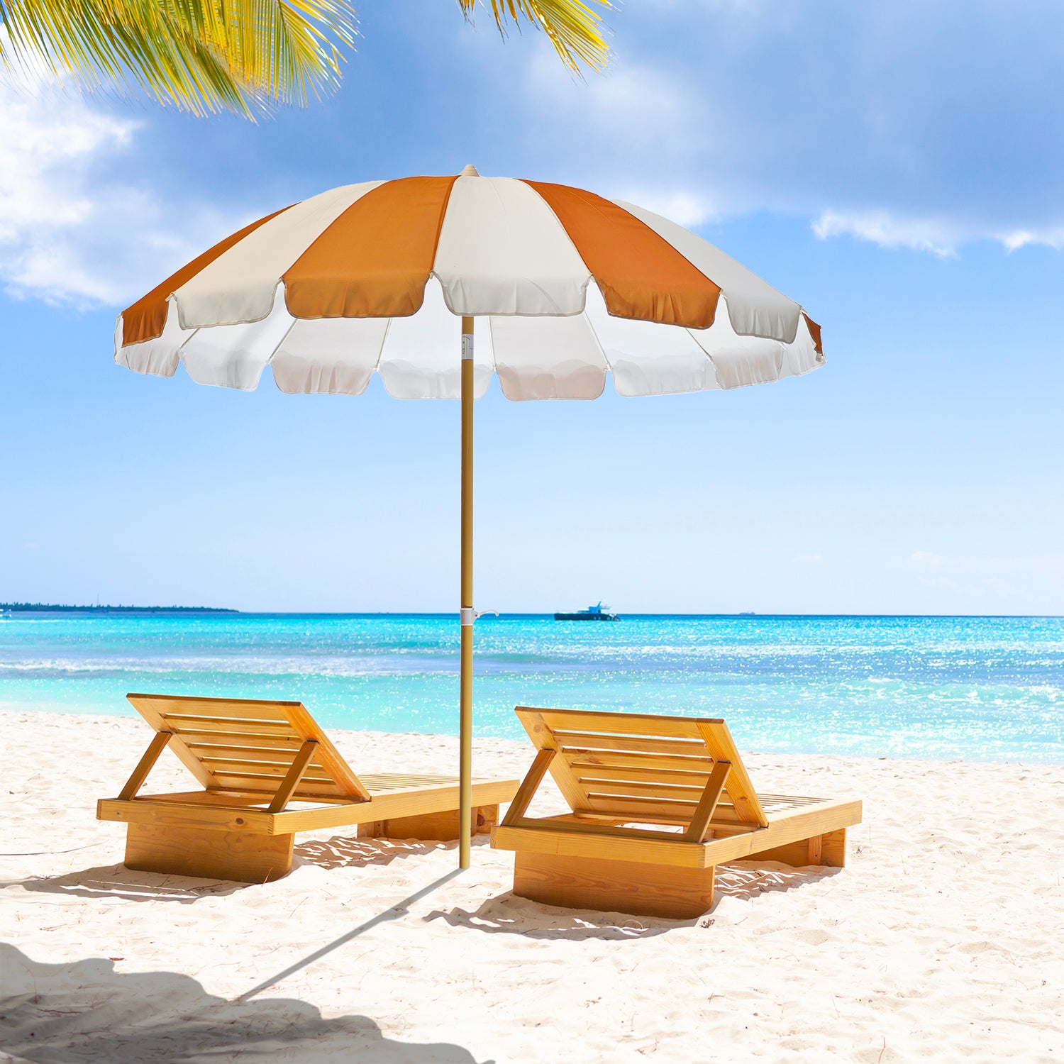 VESTIAMO CASA MARE - Ombrellone Mare con snodo e federa h218 cm diametro 200 cm