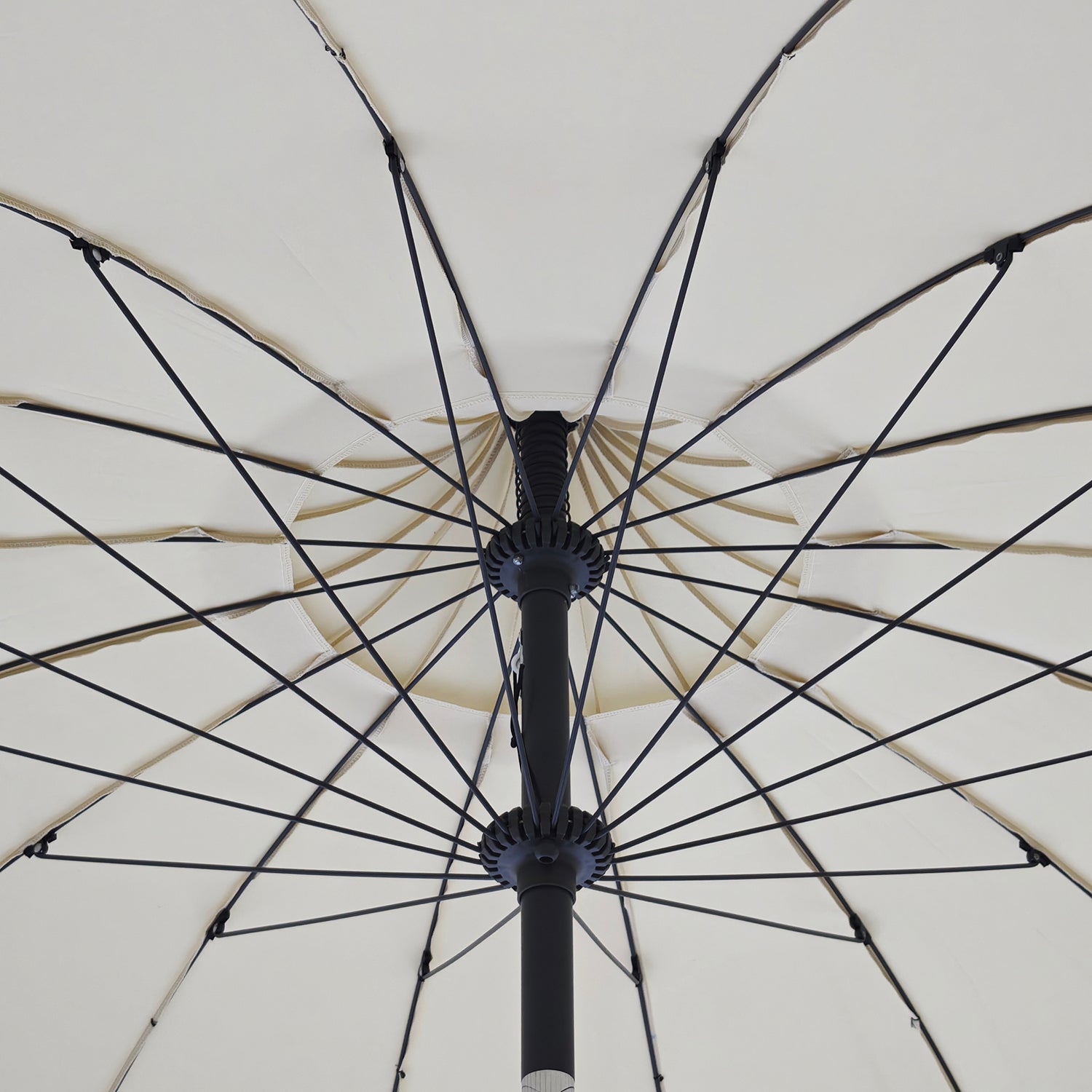 VESTIAMO CASA MARE - Ombrellone Mare Pagoda con Snodo e Manovella h290 cm diametro 270 cm