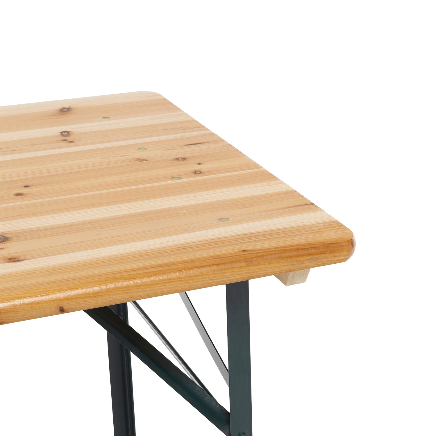 VESTIAMO CASA GIARDINO - Set Birreria da giardino con Tavolo e 2 panchine Pieghevoli