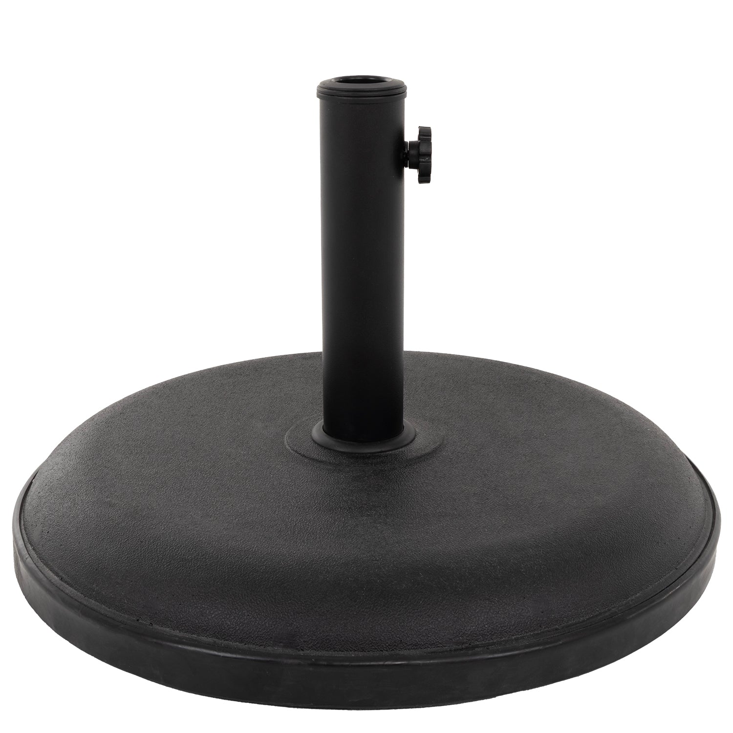 VESTIAMO CASA GIARDINO - Base Ombrellone Tonda in cemento Nero 25kg diametro 50 cm