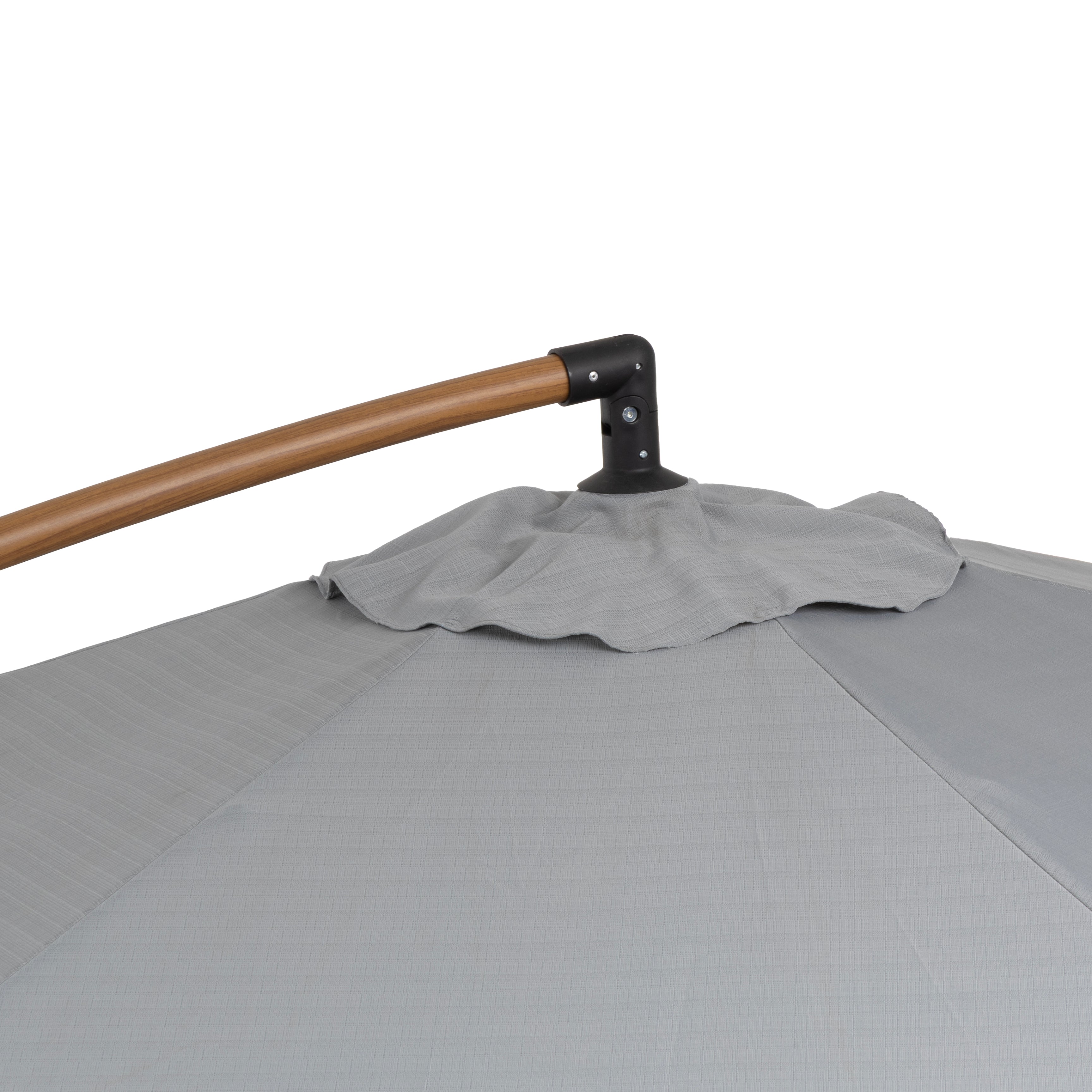 VESTIAMO CASA GIARDINO - Ombrellone da giardino Decentrato con Braccio Laterale e Telo Grigio - h2,54 x diametro 2,7 metri