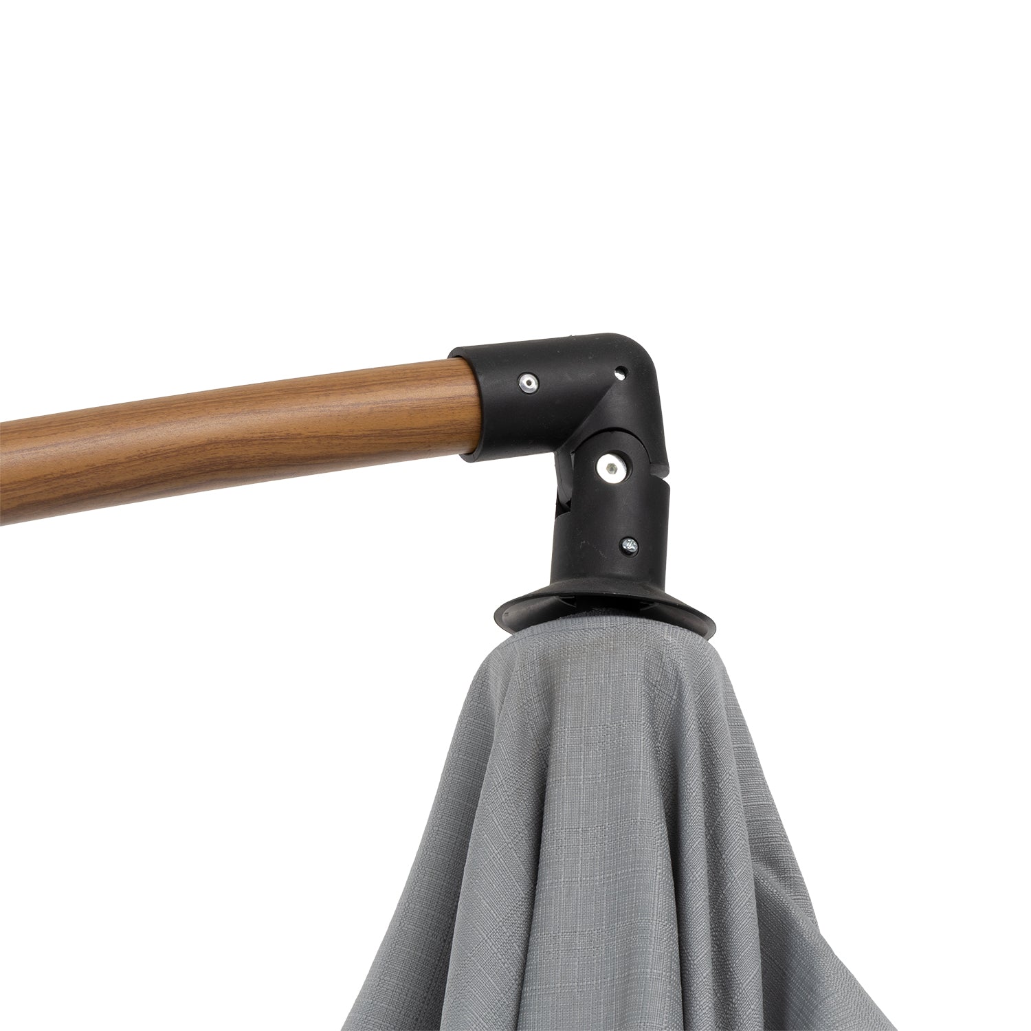 VESTIAMO CASA GIARDINO - Ombrellone da giardino Decentrato con Braccio Laterale e Telo Grigio - h2,54 x diametro 2,7 metri