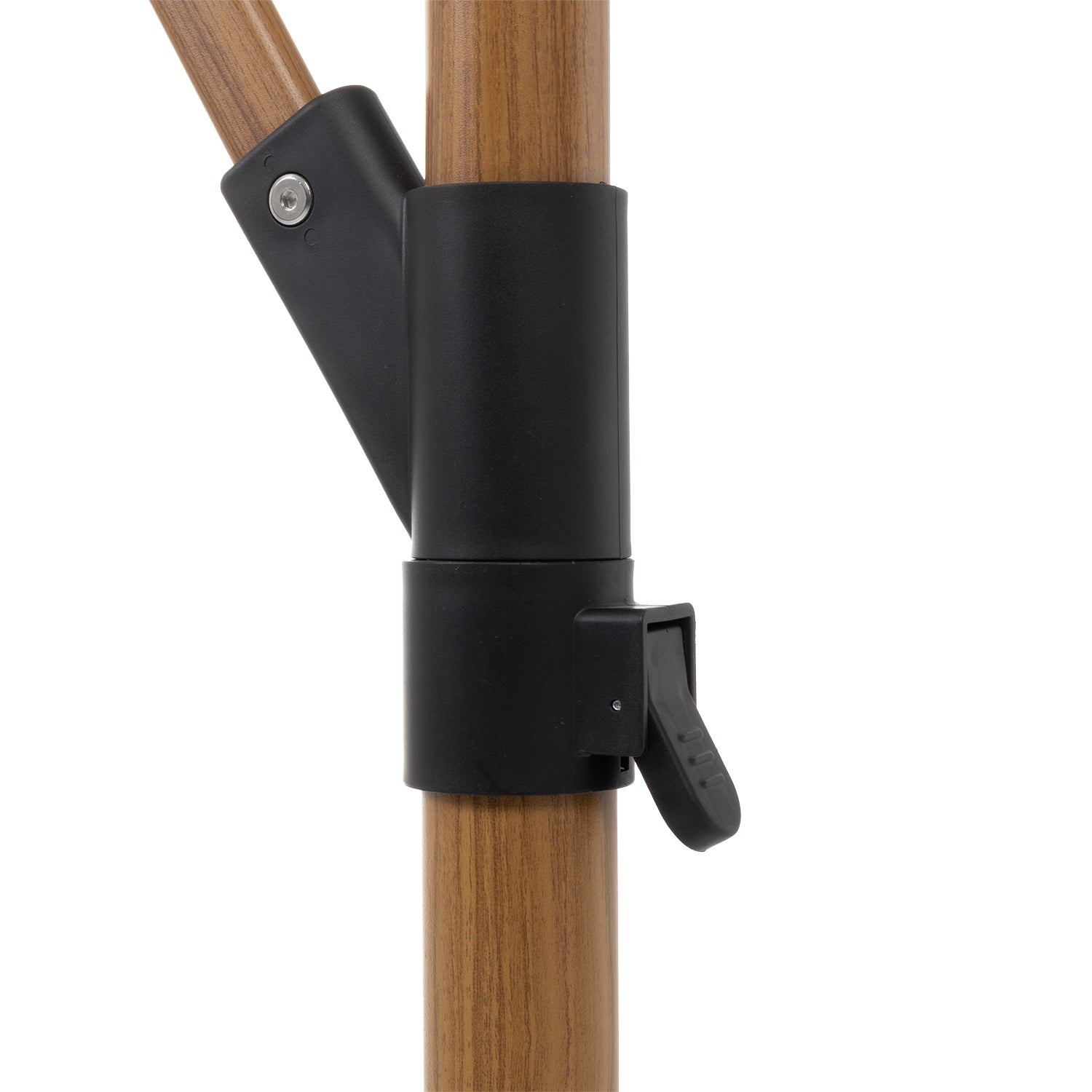 VESTIAMO CASA GIARDINO - Ombrellone da giardino Decentrato con Braccio Laterale e Telo Grigio - h2,54 x diametro 2,7 metri