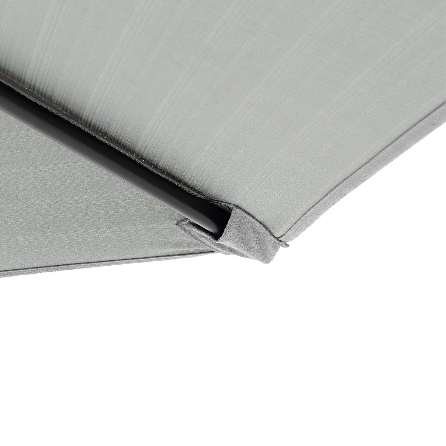 VESTIAMO CASA GIARDINO - Ombrellone da giardino Decentrato con Braccio Laterale e Telo Grigio - h2,54 x diametro 2,7 metri