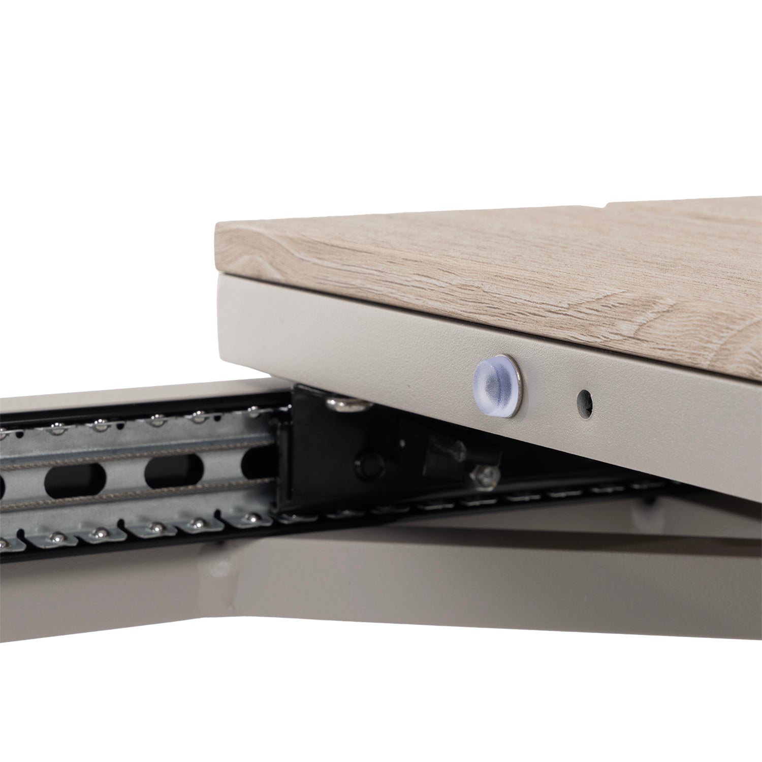 VESTIAMO CASA GIARDINO - Set da giardino 9 pezzi Tavolo Estensibile con 8 Sedie struttura in alluminio Grigio, Top in Legno Sintetico (HDPE) e cuscini inclusi