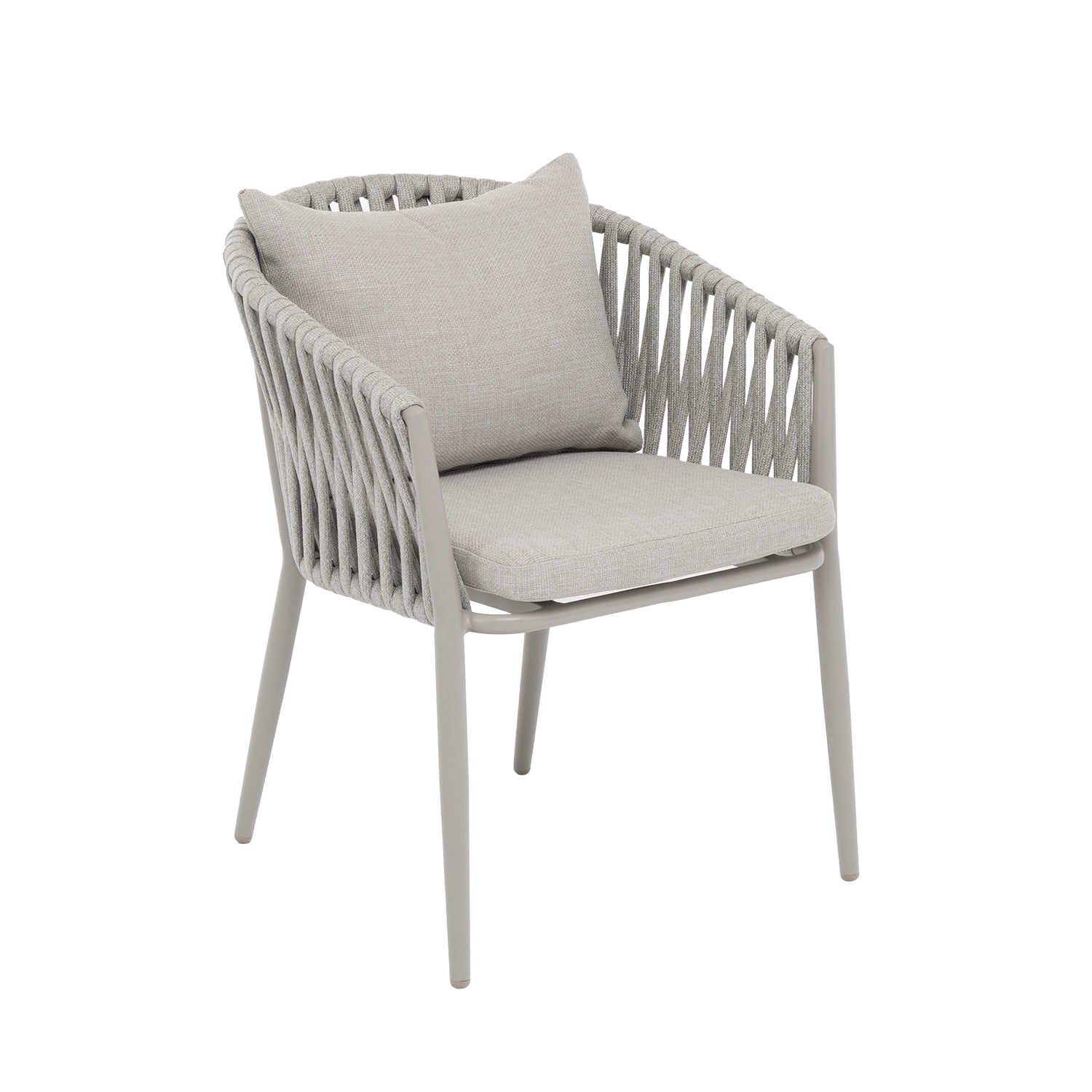 VESTIAMO CASA GIARDINO - Set da giardino 9 pezzi Tavolo Estensibile con 8 Sedie struttura in alluminio Grigio, Top in Legno Sintetico (HDPE) e cuscini inclusi