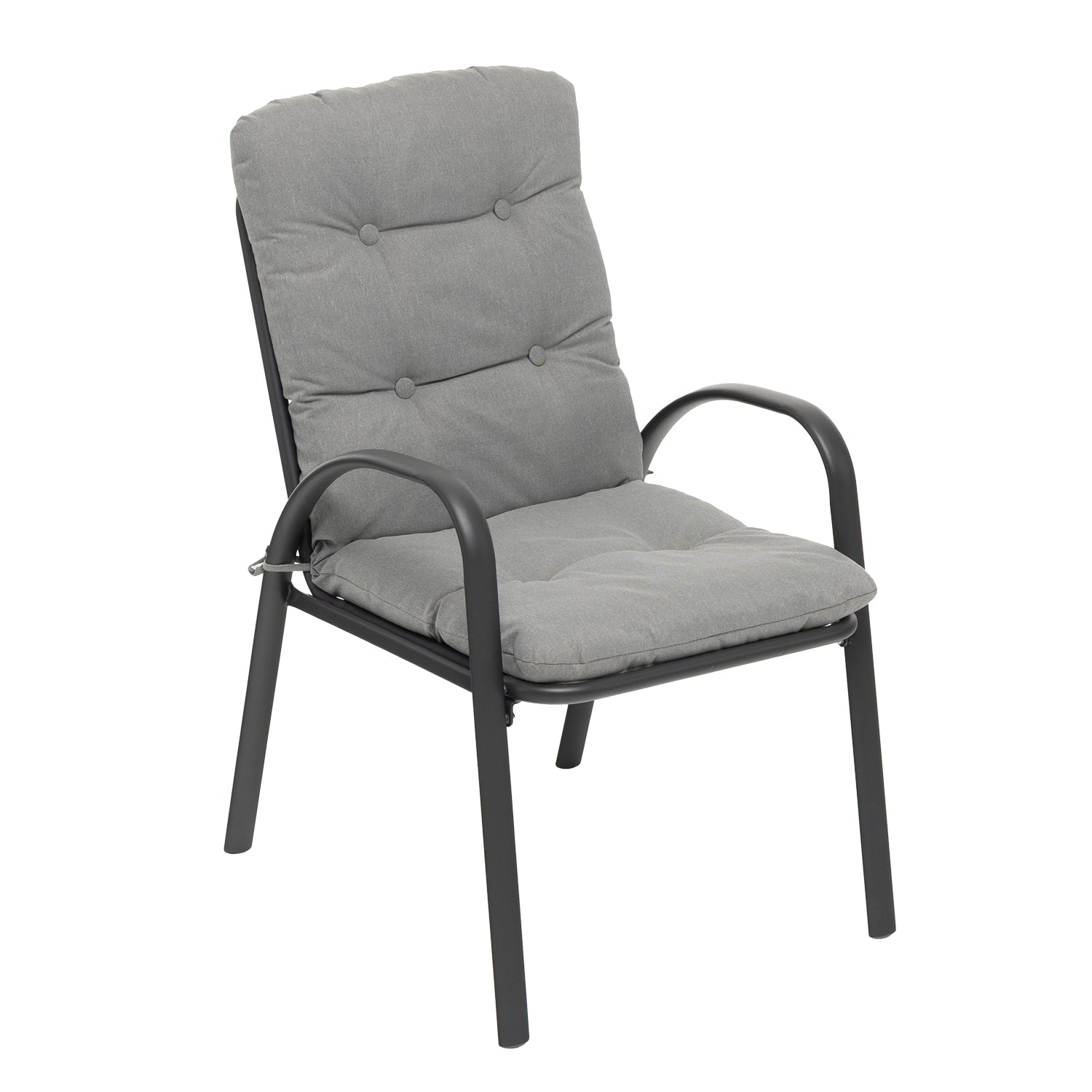 VESTIAMO CASA GIARDINO - Set Tavolo da Giardino 6 Sedie con Ombrellone Grigio