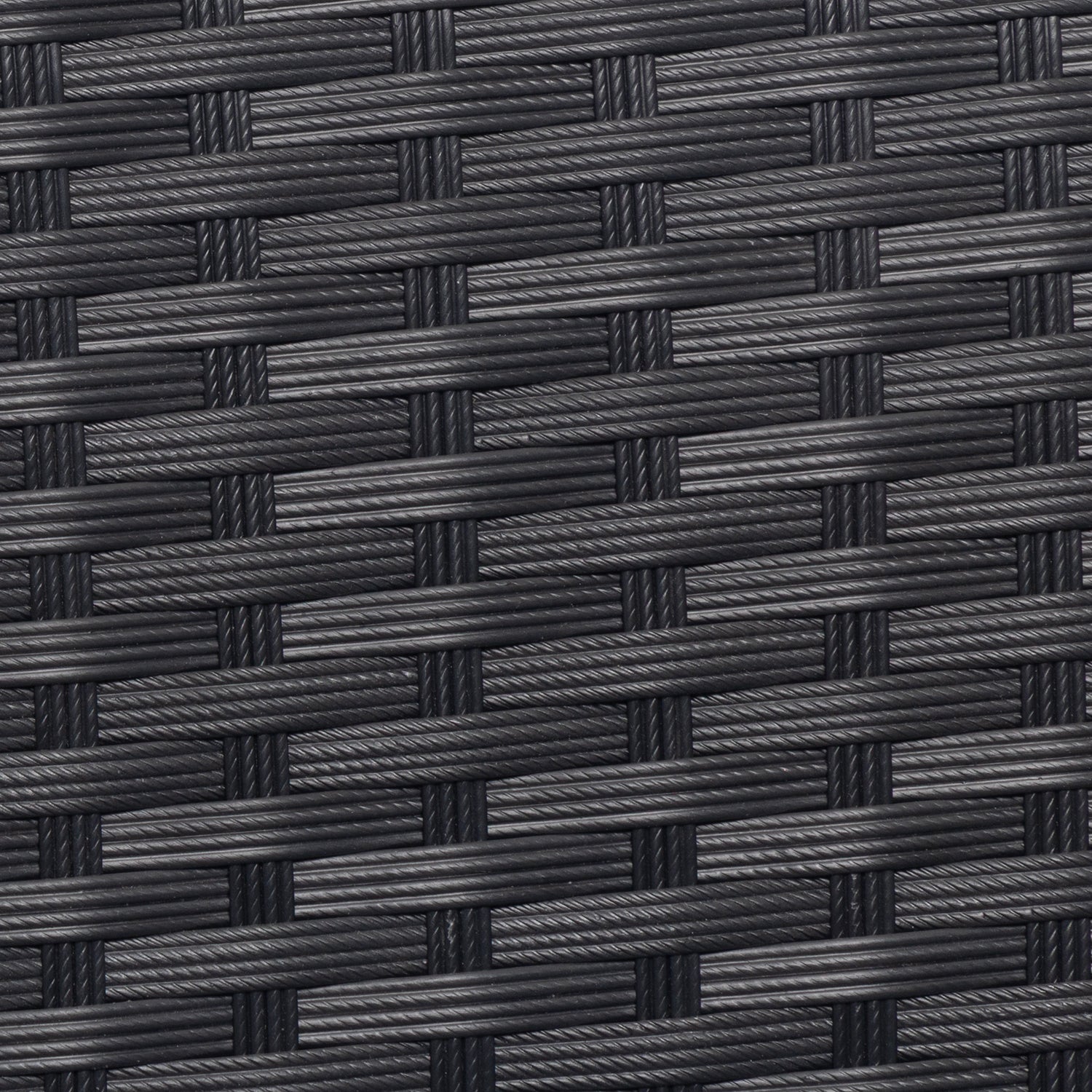 VESTIAMO CASA GIARDINO - Set da giardino 4 pezzi Antracite Rattan sintetico con struttura in acciaio, top in vetro e cuscini Grigio Scuro