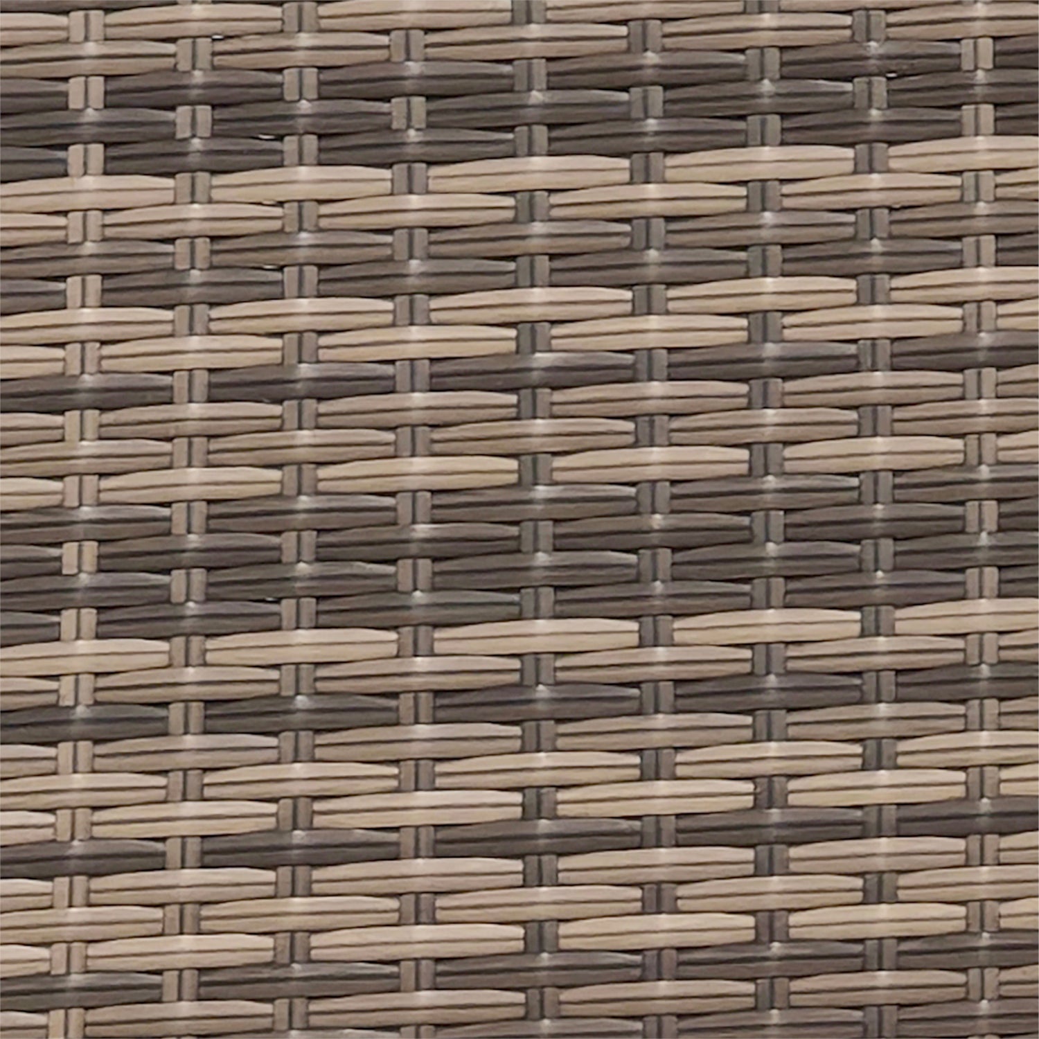 VESTIAMO CASA GIARDINO - Set da giardino 4 pezzi Rattan sintetico Tortora con struttura in acciaio, top in vetro e cuscini Crema