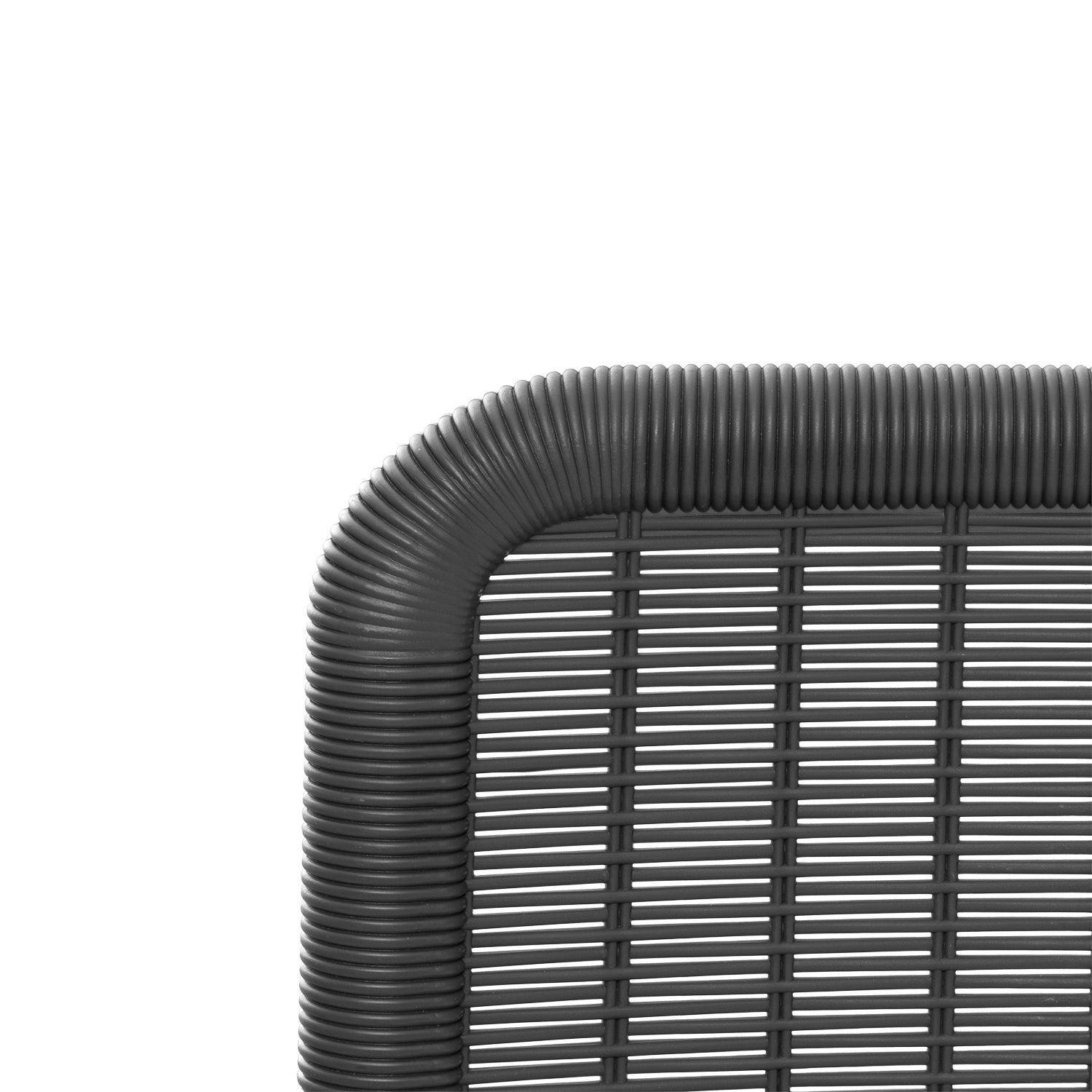 VESTIAMO CASA GIARDINO - Set Tavolo da Giardino 4 Posti in Metallo con Sedie Intrecciate Antracite