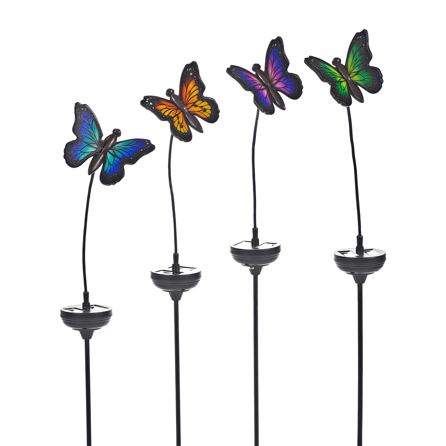 DICTROLUX - Lampada Solare LED Decorativa a Farfalla Luce Calda h64 cm