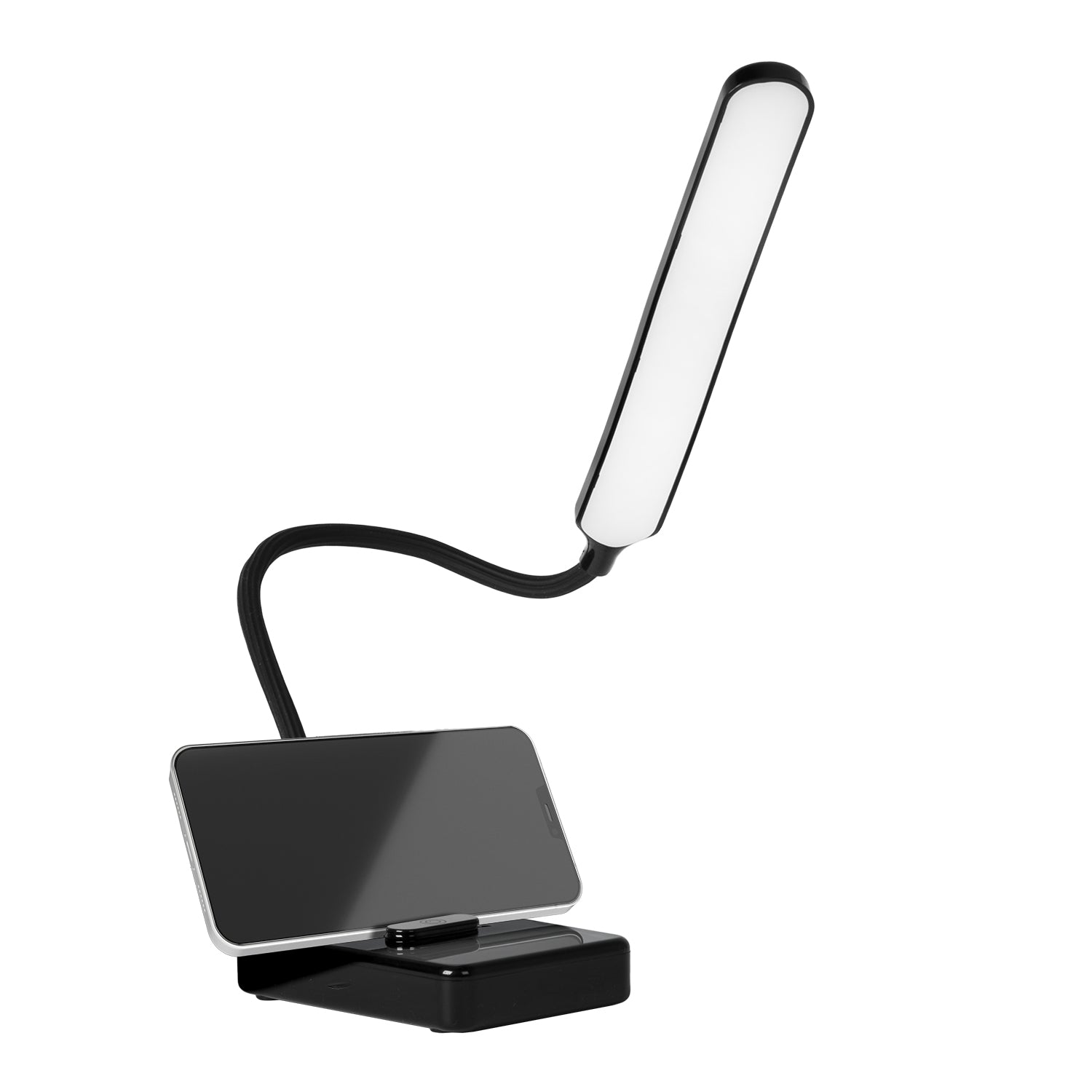 DICTROLUX - Lampada da Scrivania LED con Stand Smartphone e Ricarica USB