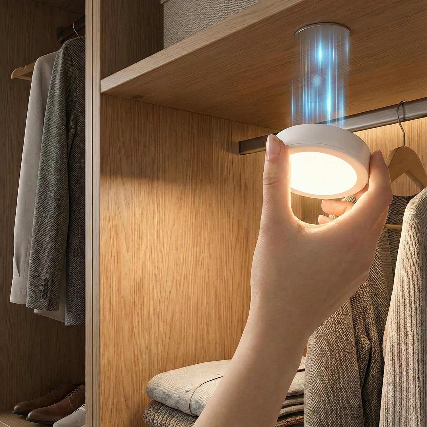 DICTROLUX - Lampada LED a Batterie con Sensore di Movimento SmartLight diametro 8 cm