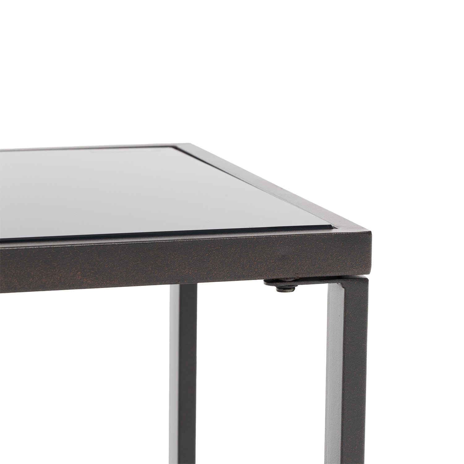 VESTIAMO CASA GIARDINO - Set da giardino 4 pezzi Effetto Legno Rattan sintetico con struttura in acciaio, top in vetro e cuscini Beige