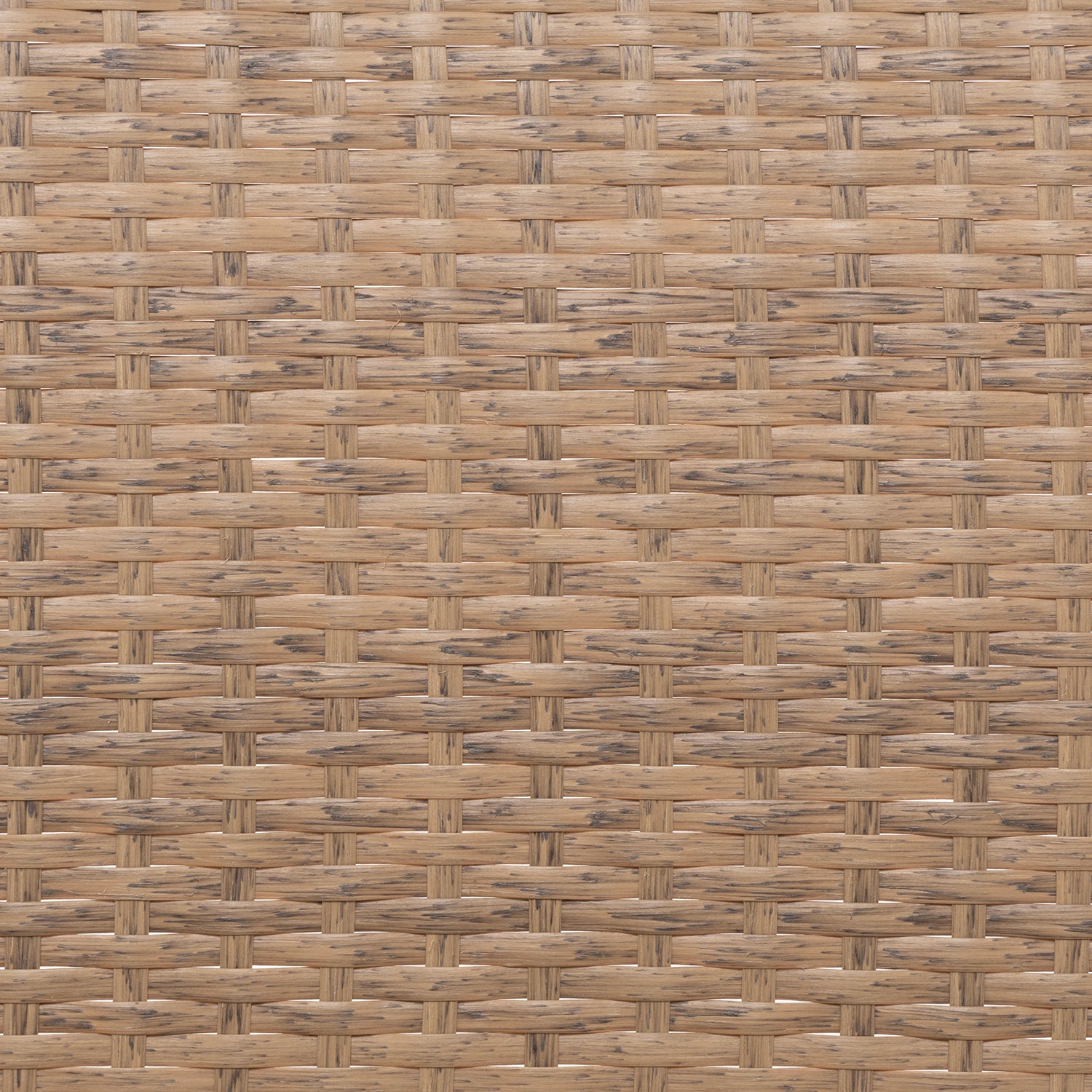 VESTIAMO CASA GIARDINO - Set da giardino 4 pezzi Effetto Legno Rattan sintetico con struttura in acciaio, top in vetro e cuscini Beige