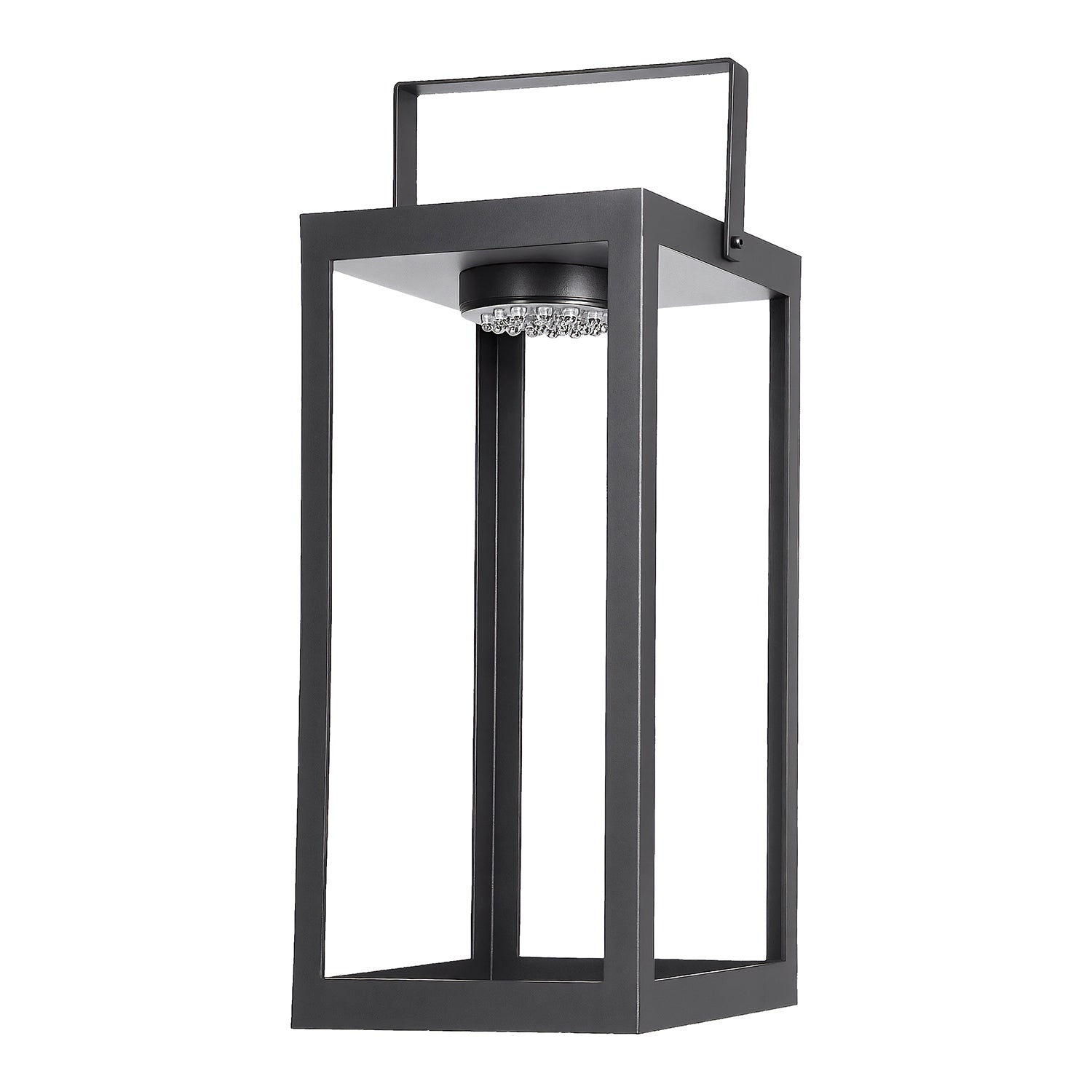 DICTROLUX - Lanterna Solare Led da giardino Decorativa Luce Calda 150 lm - h35x18,5x17,5 cm