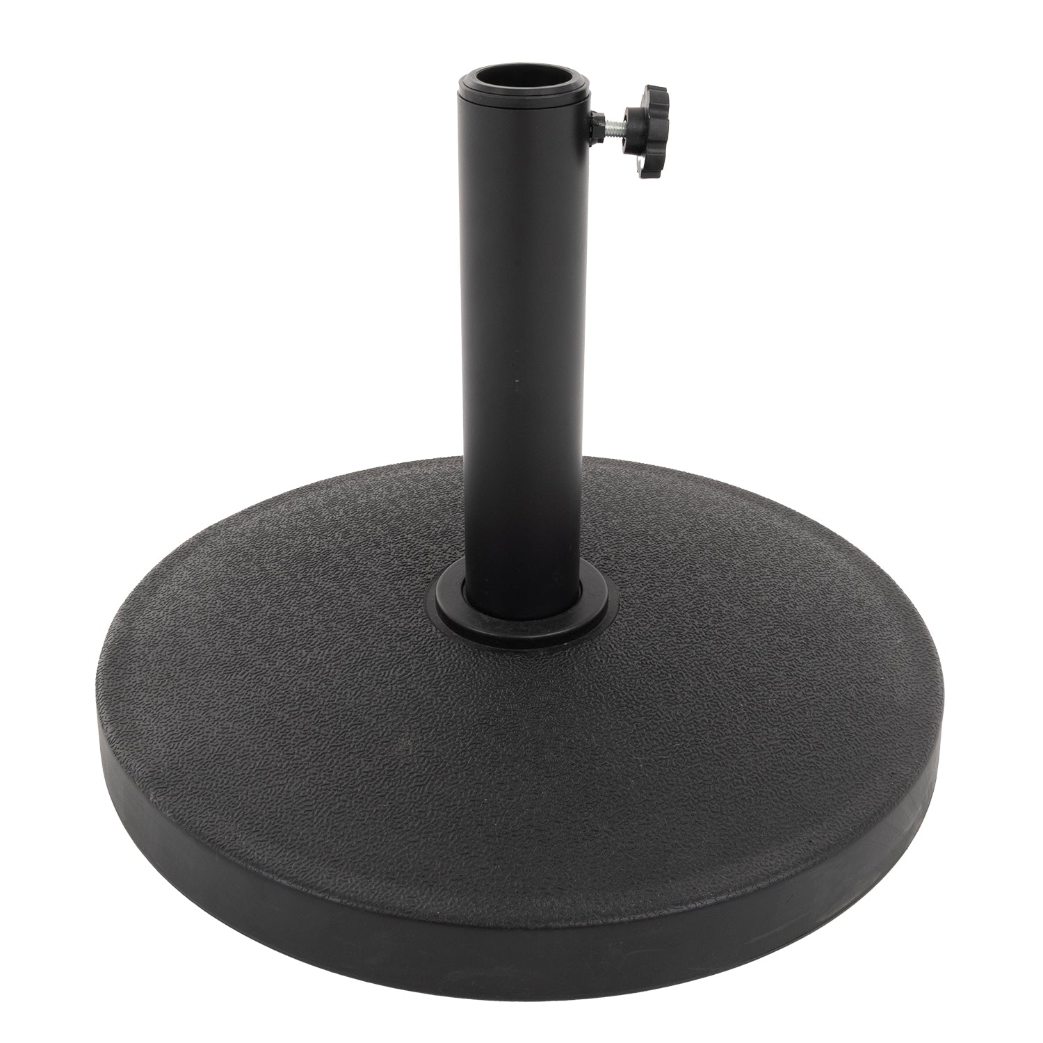 VESTIAMO CASA GIARDINO - Base Ombrellone Tonda in cemento Nero 12kg diametro 42 cm
