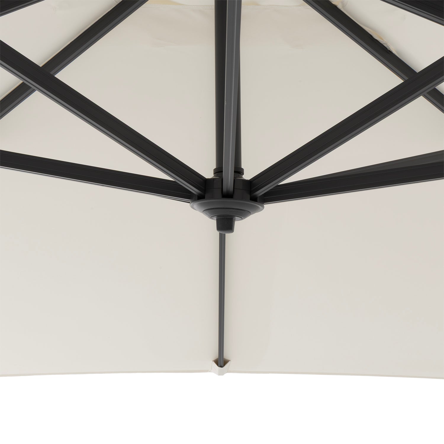 VESTIAMO CASA GIARDINO - Ombrellone da giardino Doppio con Palo Centrale in Alluminio e Telo Ecru 6x3 metri