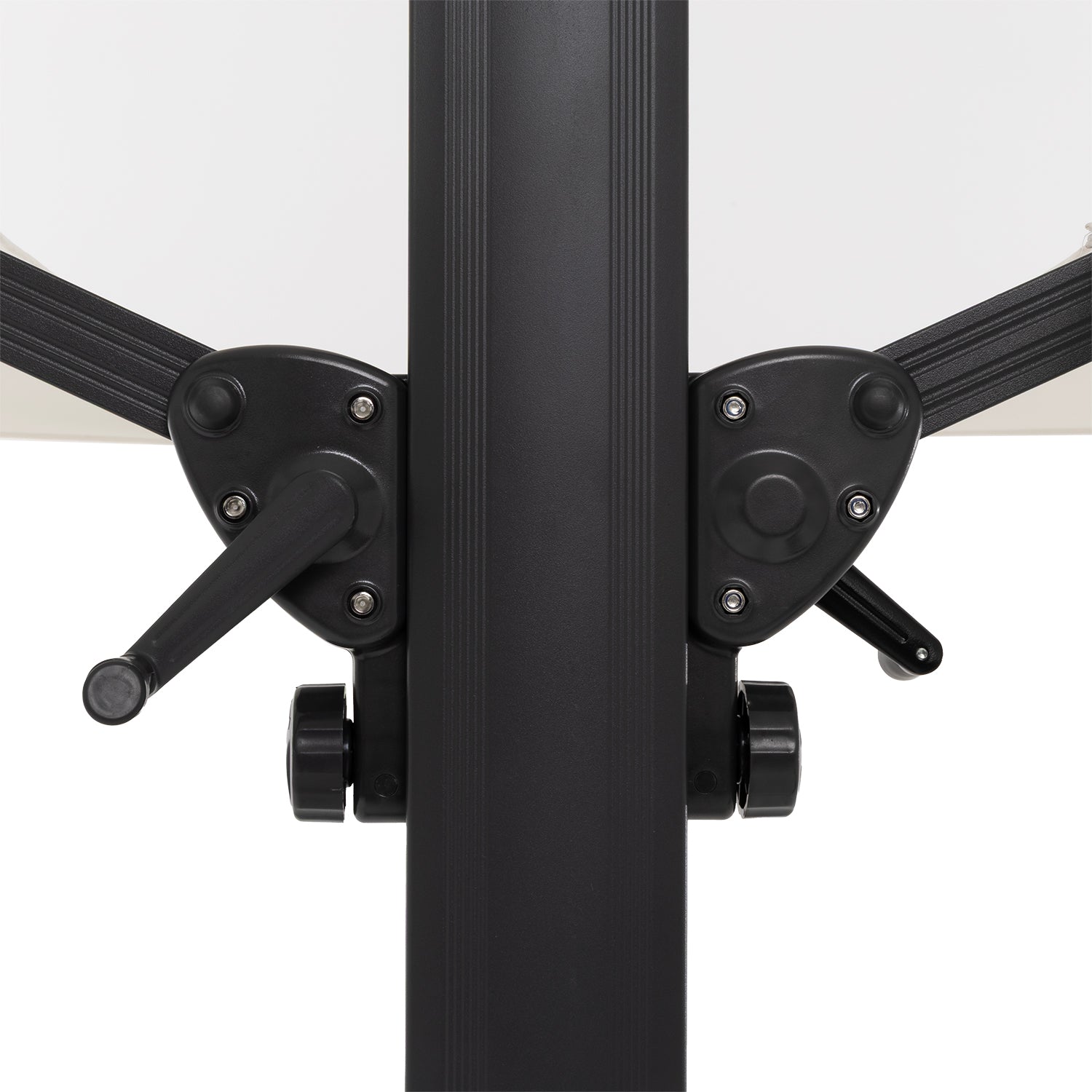 VESTIAMO CASA GIARDINO - Ombrellone da giardino Doppio con Palo Centrale in Alluminio e Telo Ecru 6x3 metri