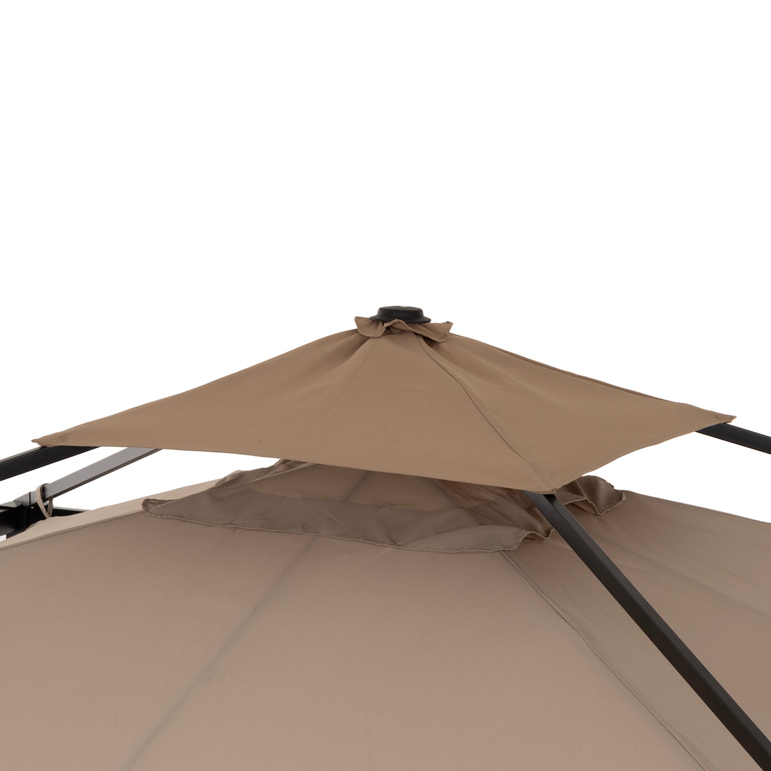 VESTIAMO CASA GIARDINO - Gazebo da giardino Richiudibile in Acciaio Antracite con Telo in Poliestere Écru 3x3 metri